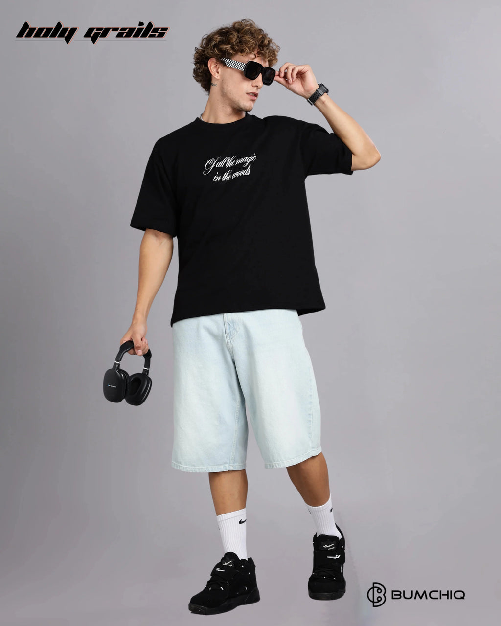 Deer Black Oversize Tee HG x Bumchiq