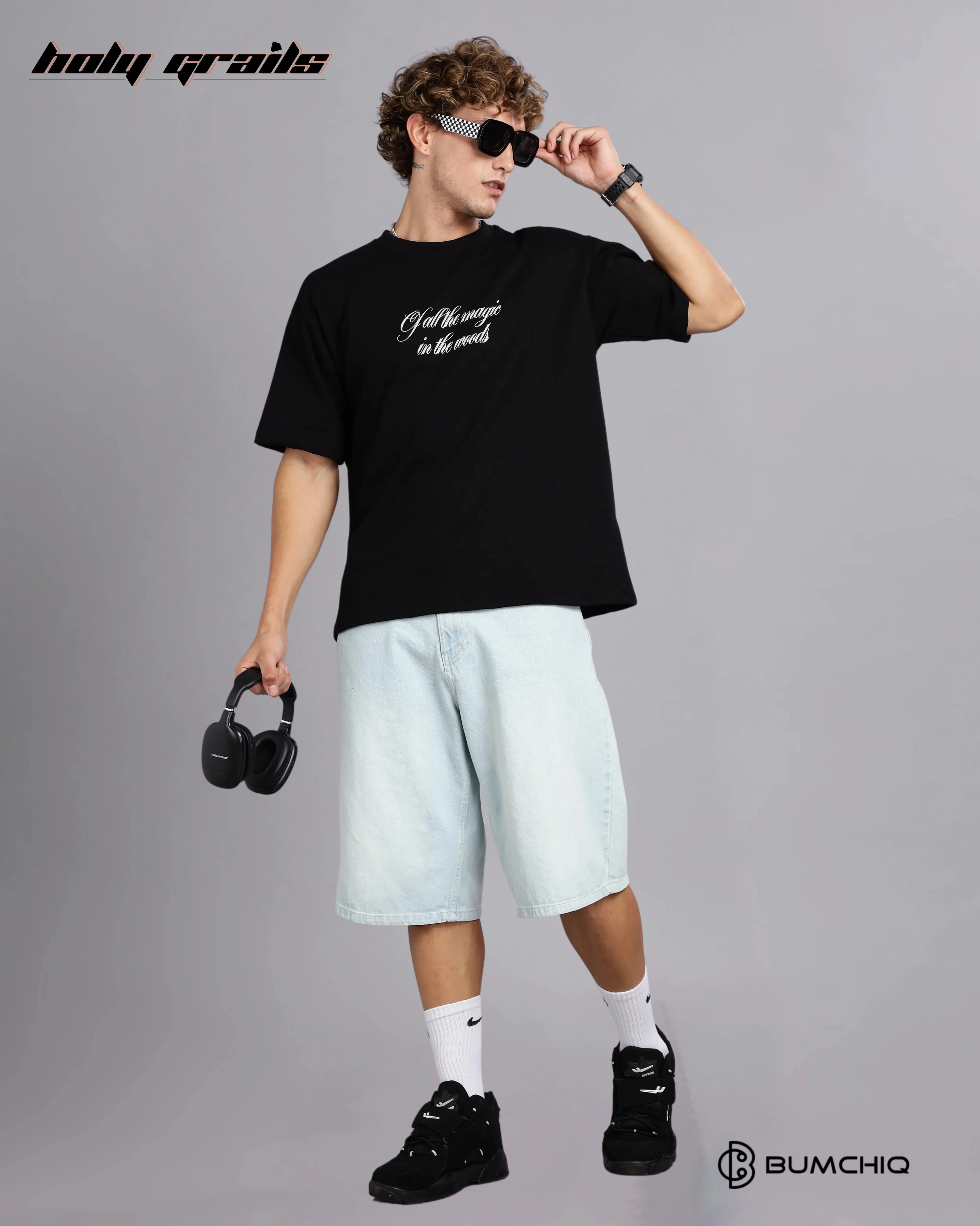 Deer Black Oversize Tee HG x Bumchiq