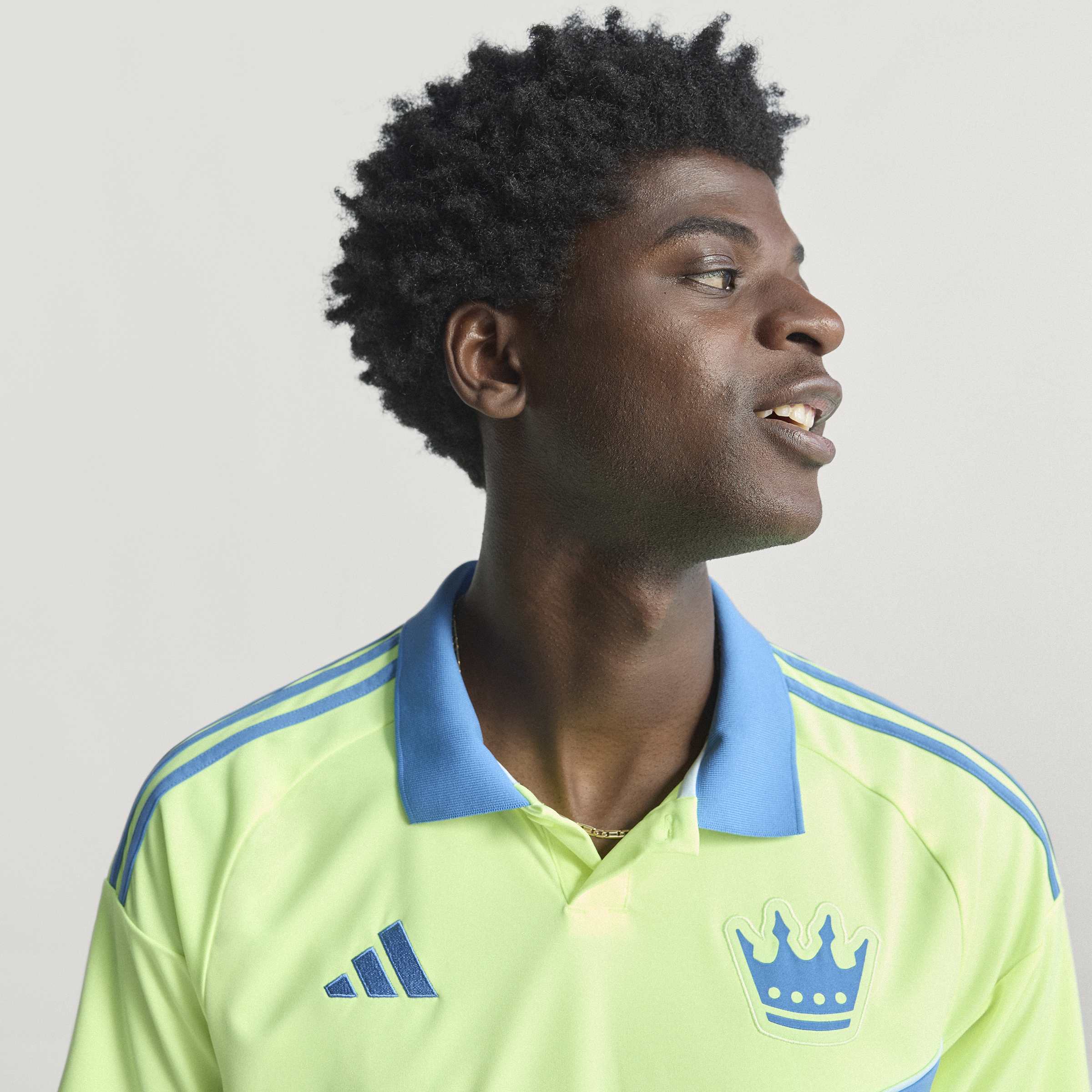 adidas Mens Charlotte FC Third Soccer Jersey 25 26 Yellow