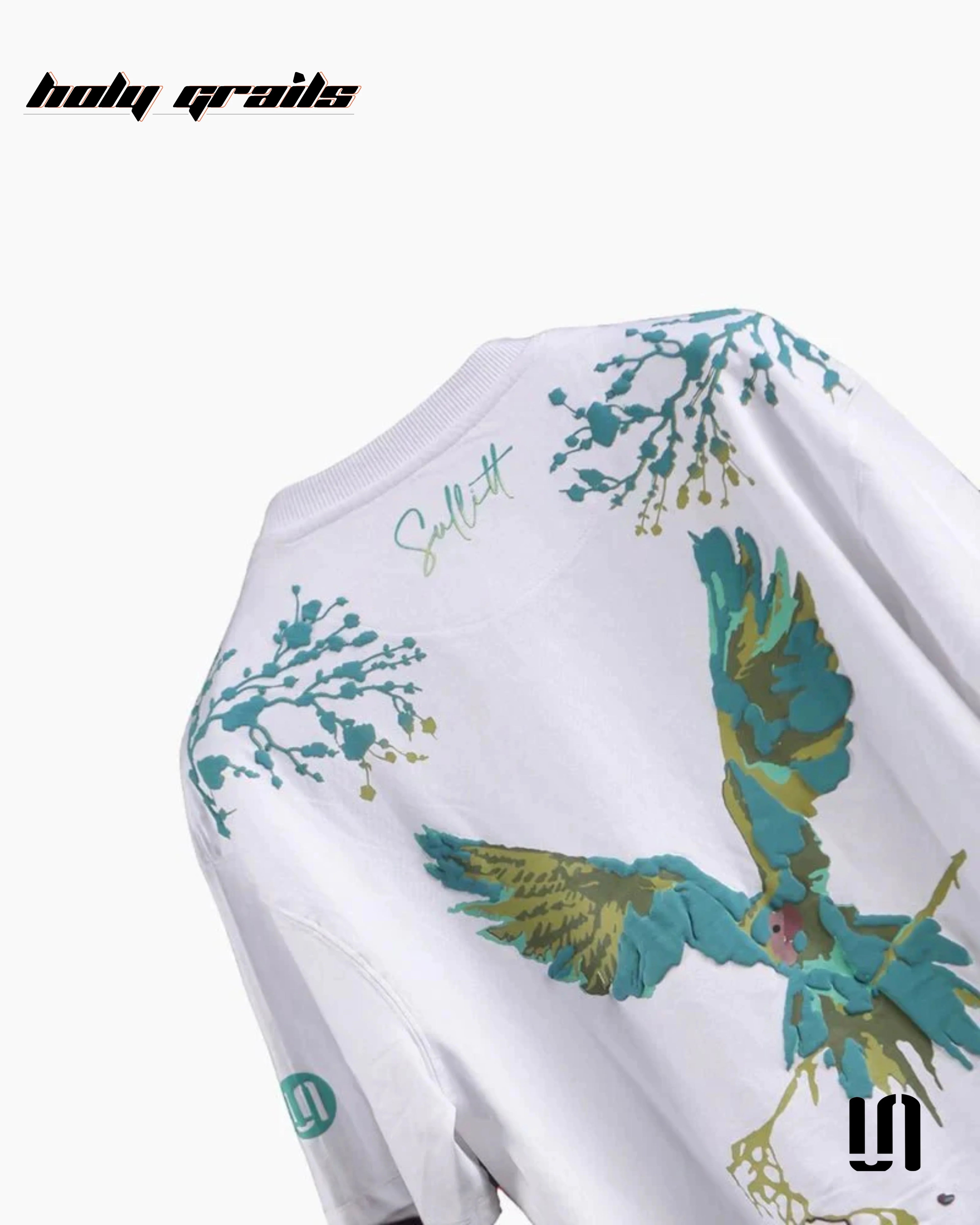 Vividly Parrot White Oversized Tee HG x Sullitt