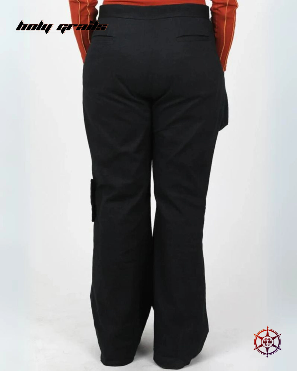 Charcoal Truffle Flared Cargo Pants HG x Duskin