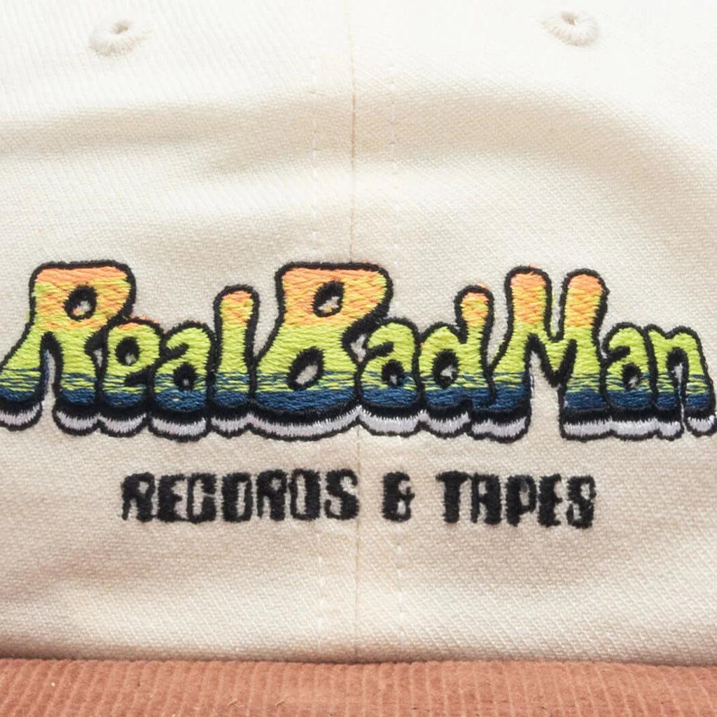 Records Tapes 6 Panel Cap Natural White