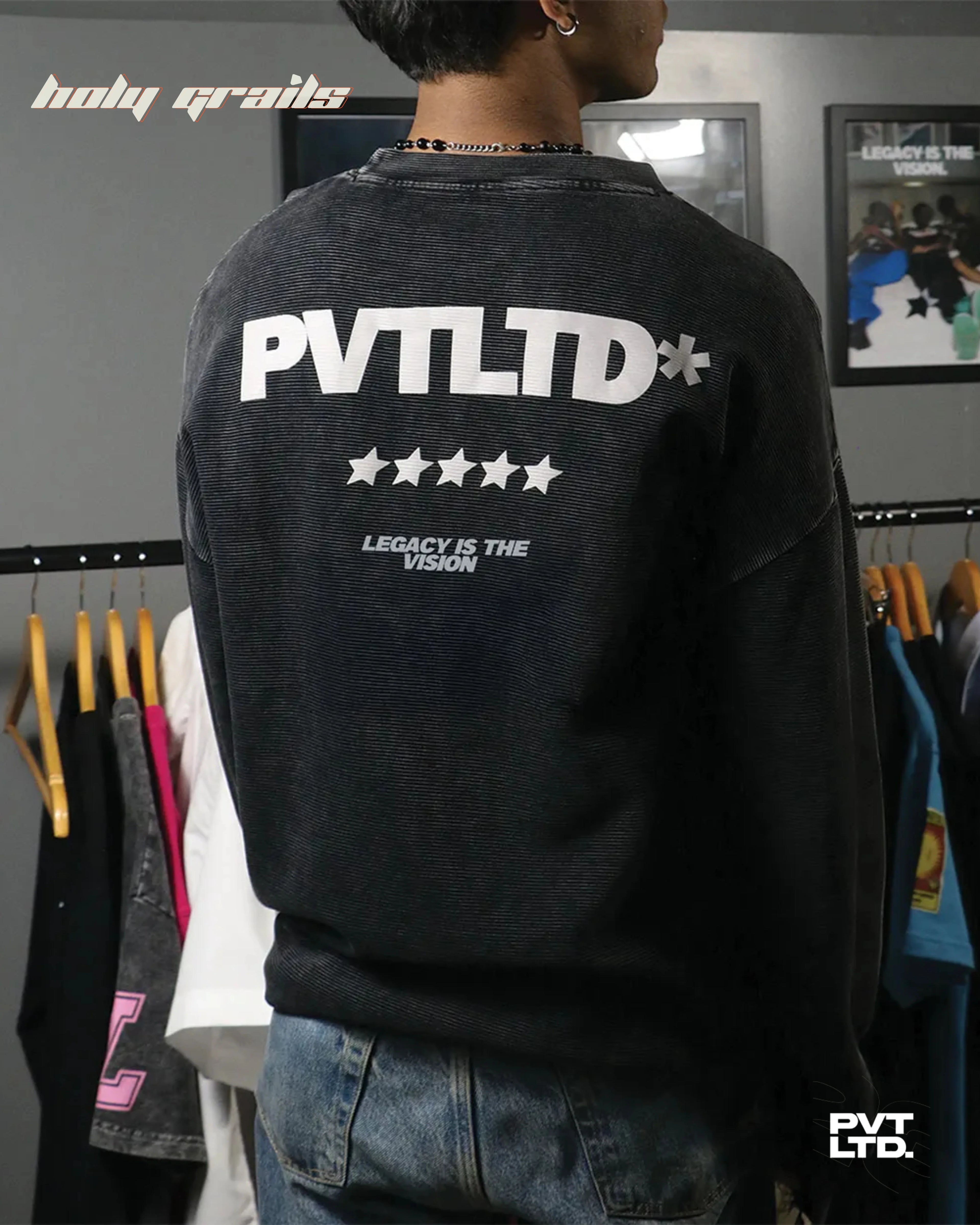 Cinema Ribbed Full Sleeve Tee HG x Pvt Ltd