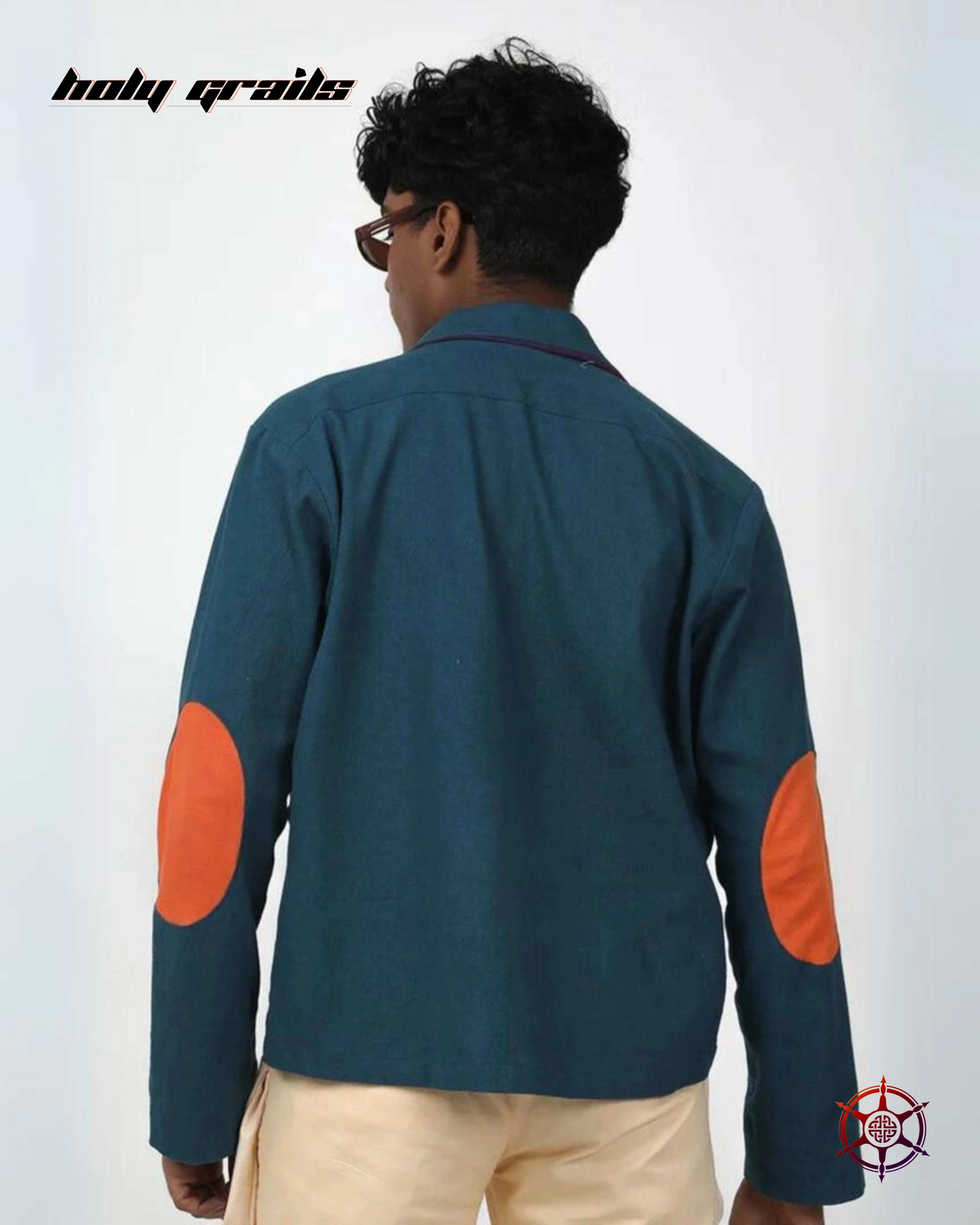 Crystal Teal Panel Shacket HG x Duskin