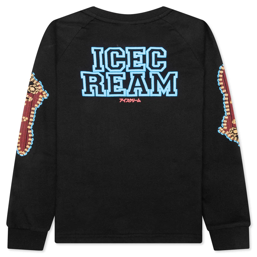 Kids Everything L S Raglan Black