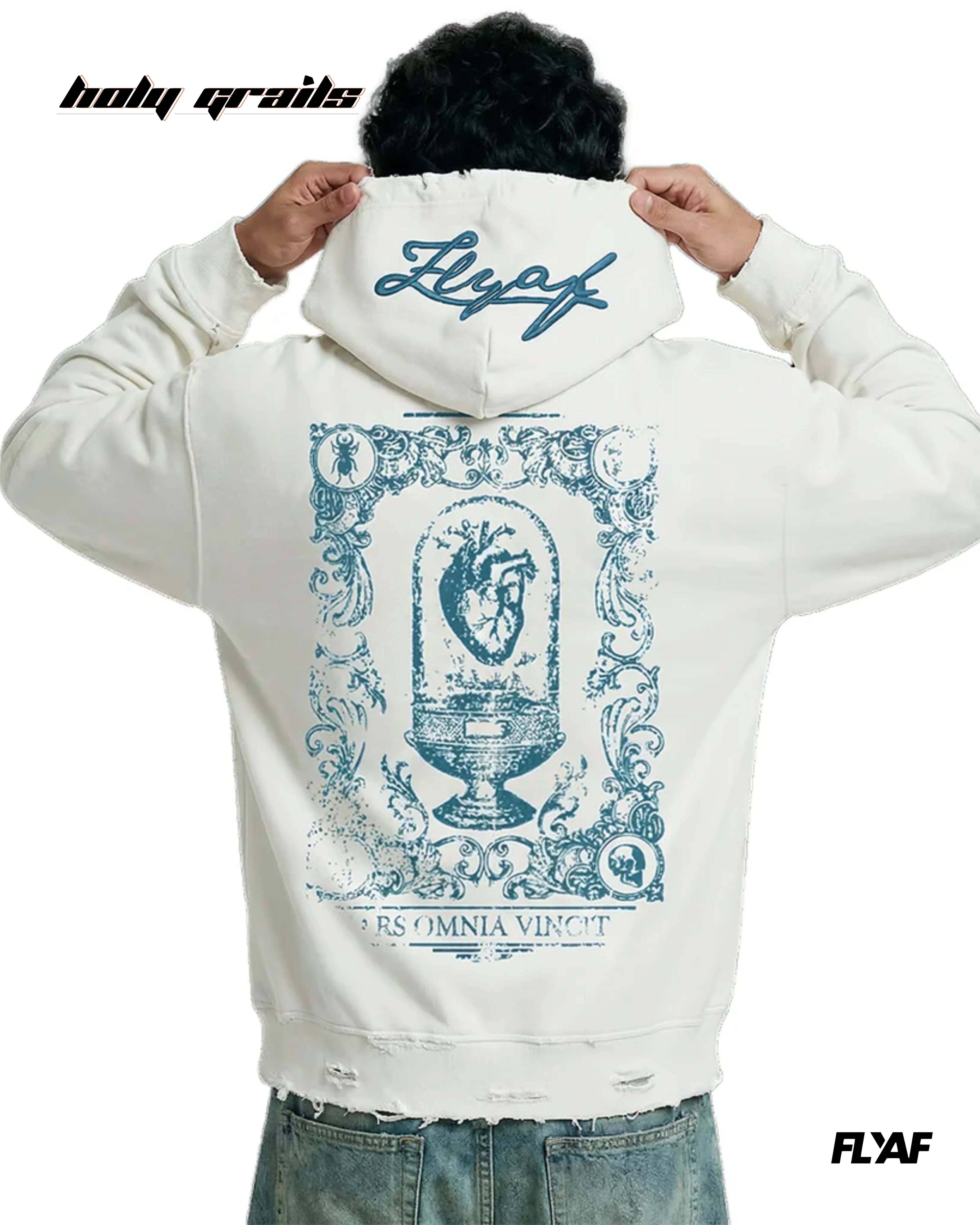 Ethereal Edge White Hoodie HG x FLYAF