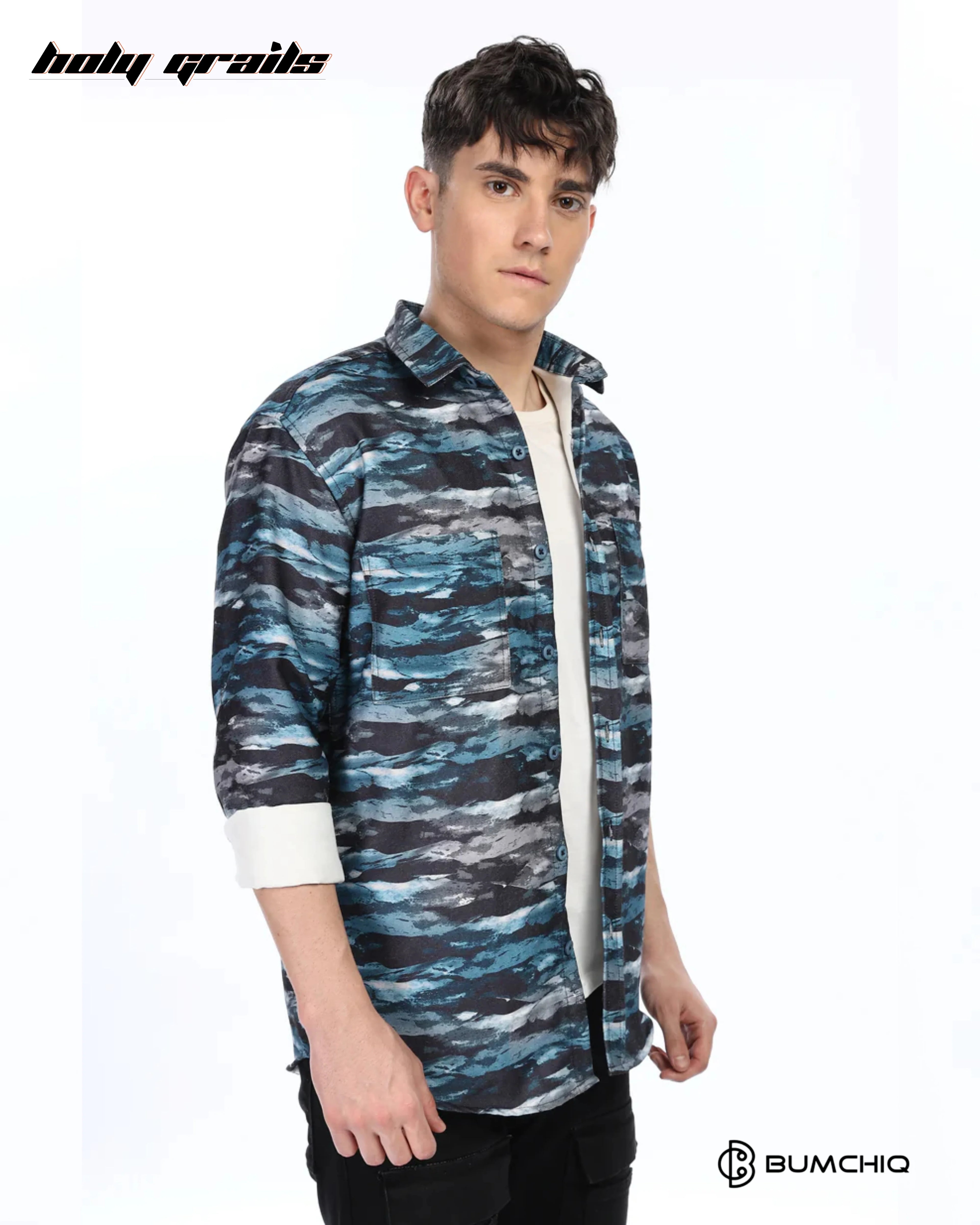 Blue Waves Overshirt HG x Bumchiq