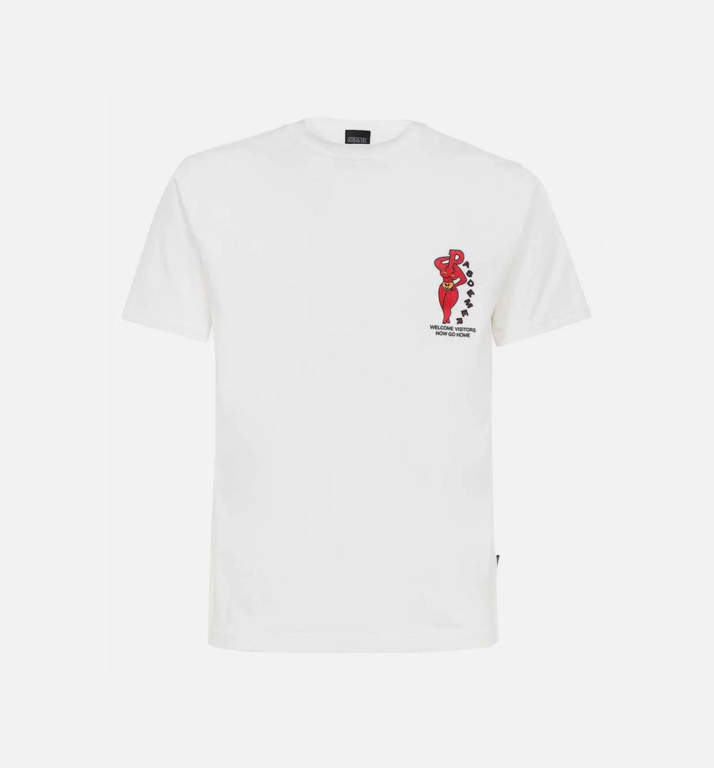 Hard Times Visitors Mens Short Sleeve Shirt White