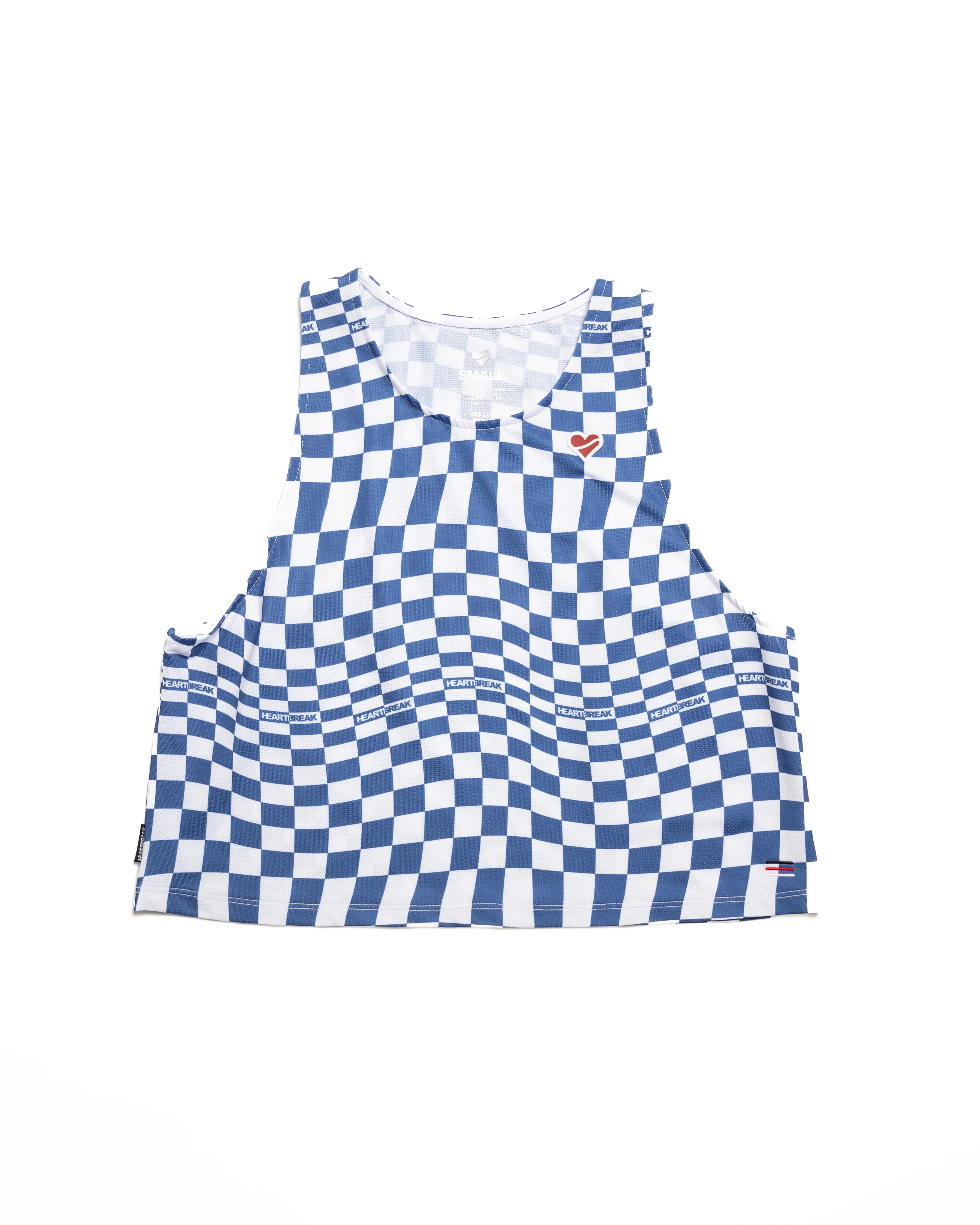 Heartbreak Womens Warped Checkerboard Crop