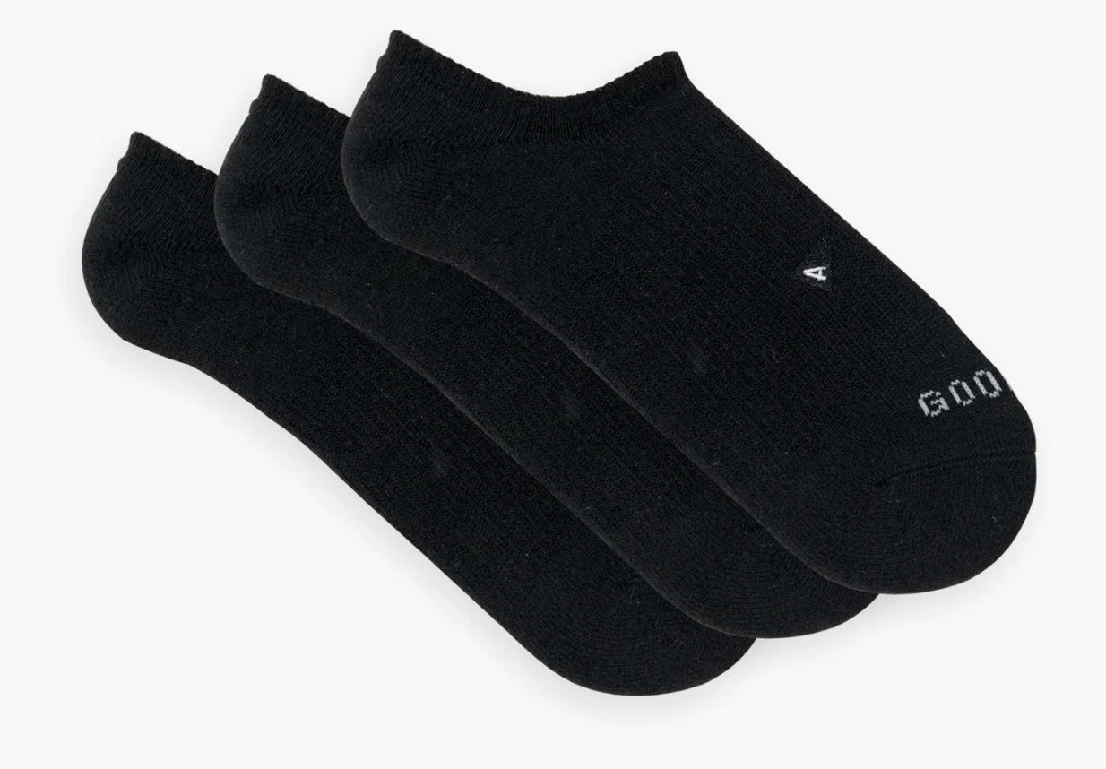 Arvin Goods No Show Socks 3 Pack Black