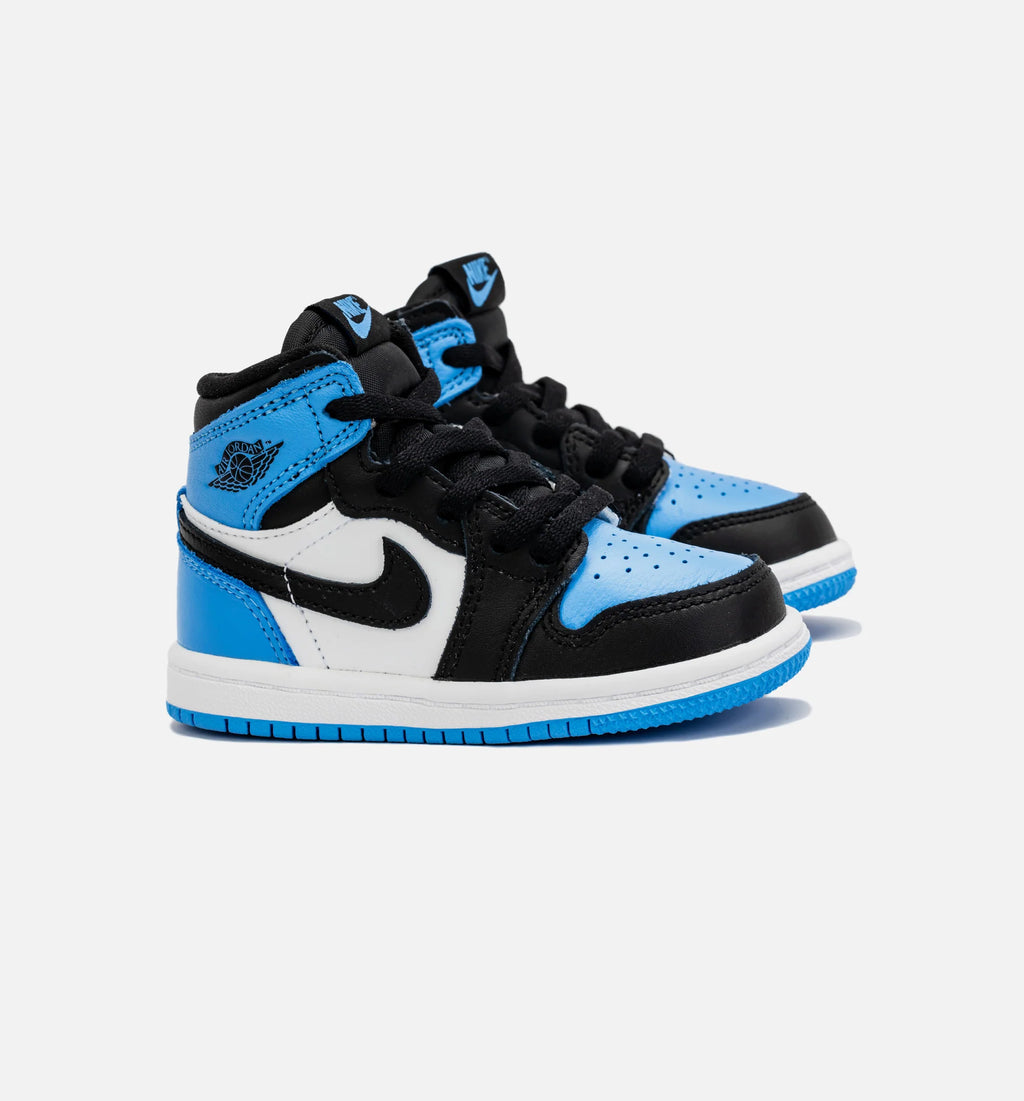 Air Jordan 1 Retro High OG University Blue Infant Toddler Lifestyle Shoe Black Blue