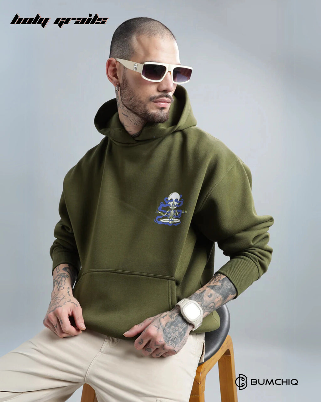 Dope Olive Green Hoodie HG x Bumchiq