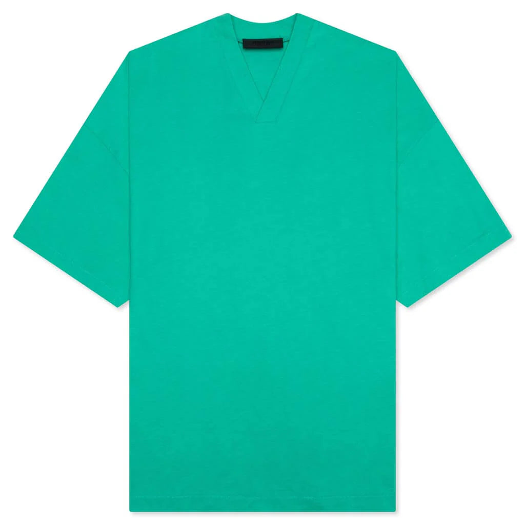 V Neck T Shirt Mint Leaf