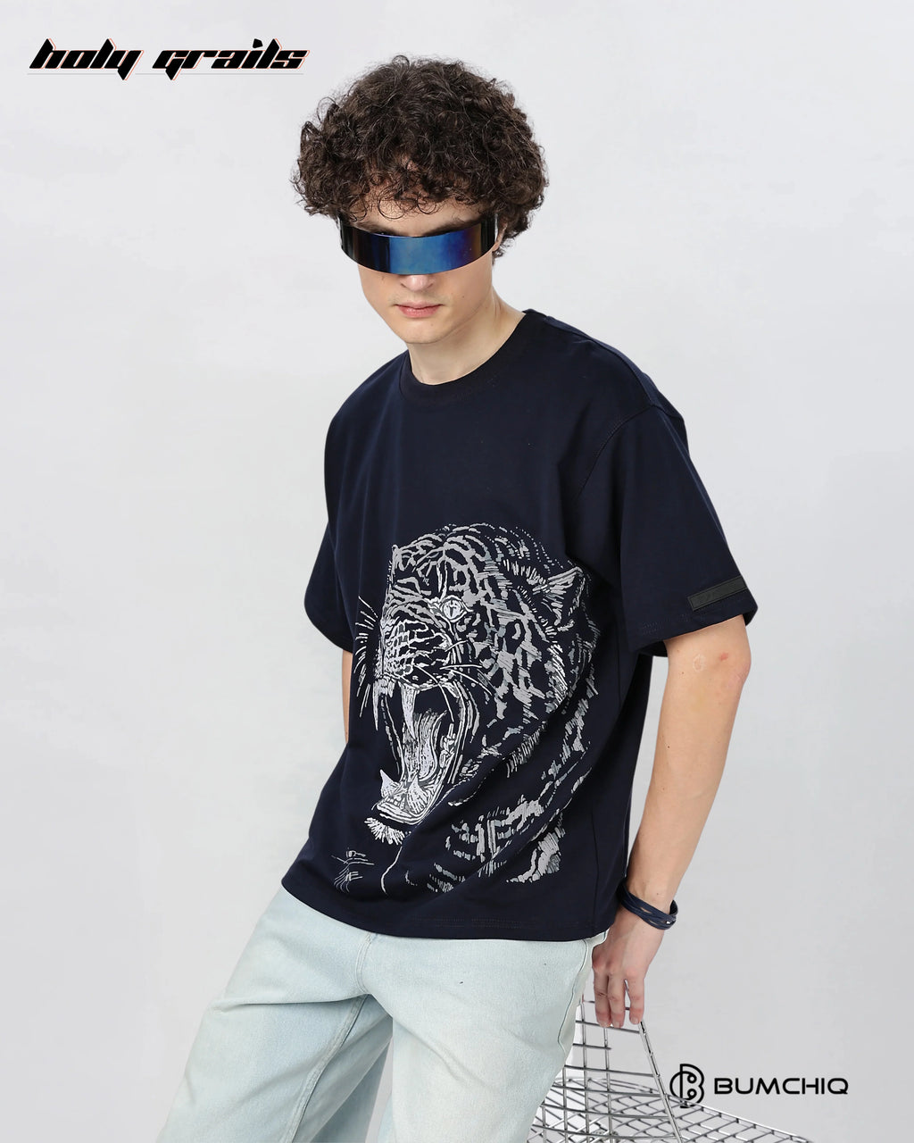 Tiger Roar Black Oversize Tee HG x Bumchiq