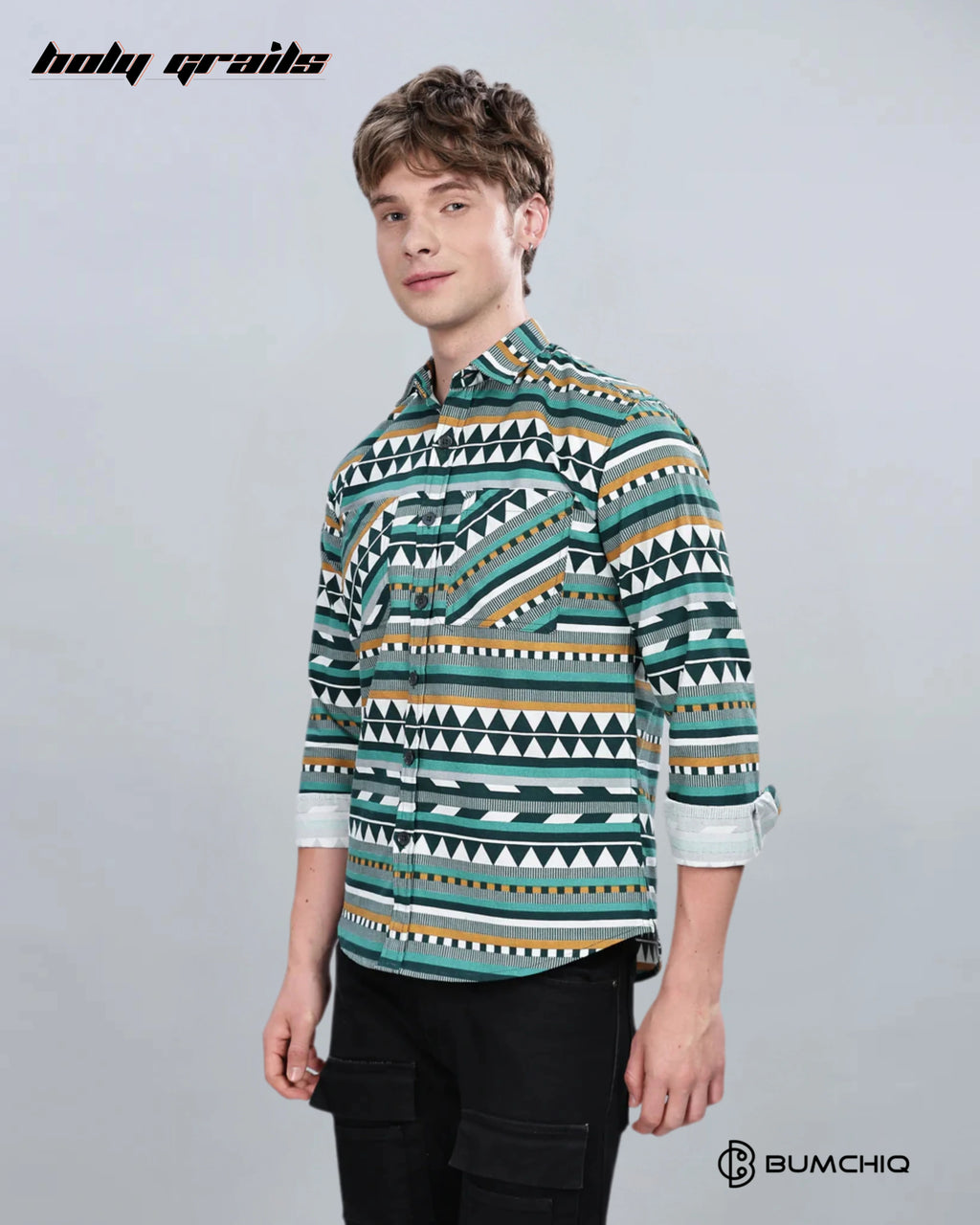 Green Aztec Overshirt HG x Bumchiq