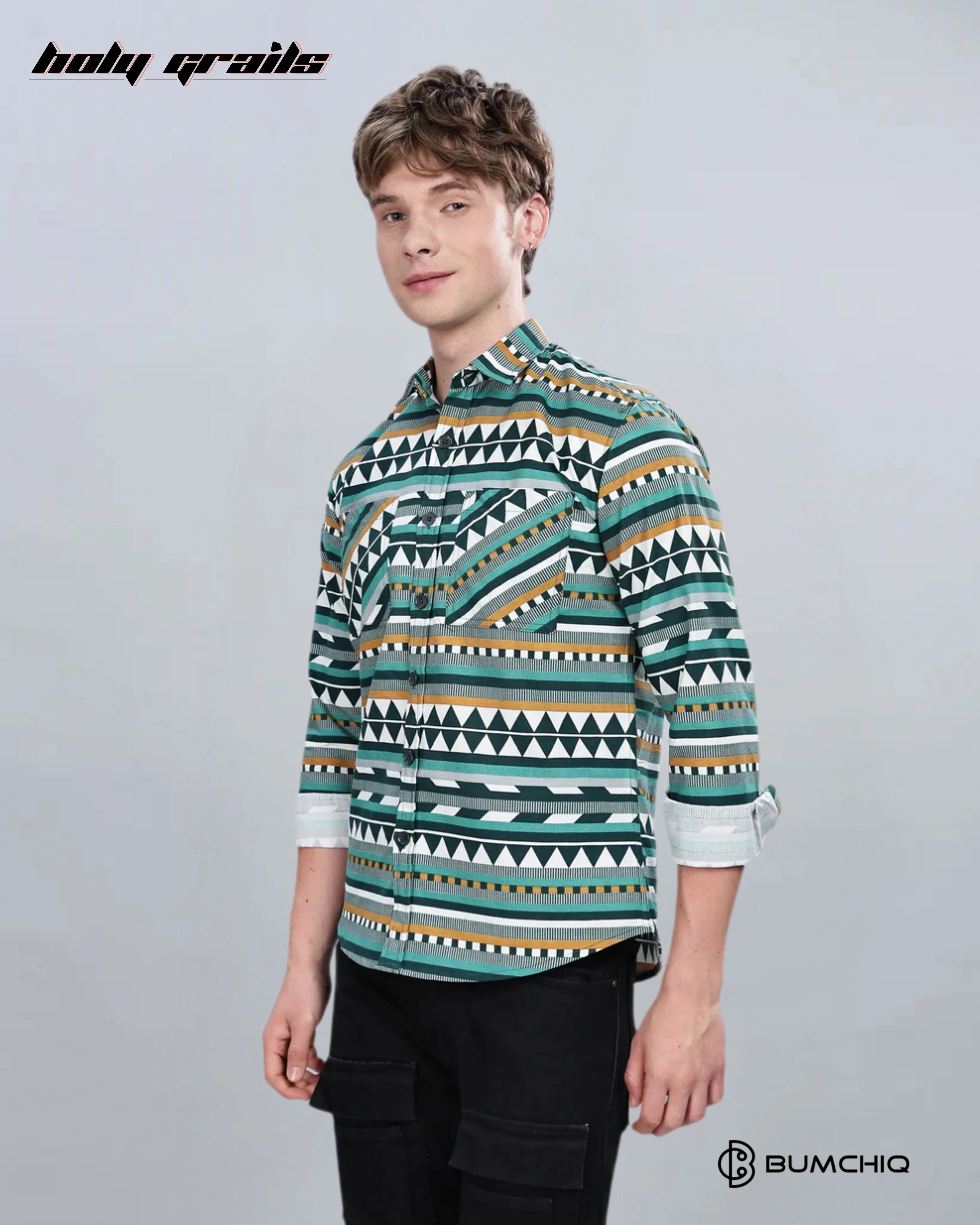 Green Aztec Overshirt HG x Bumchiq