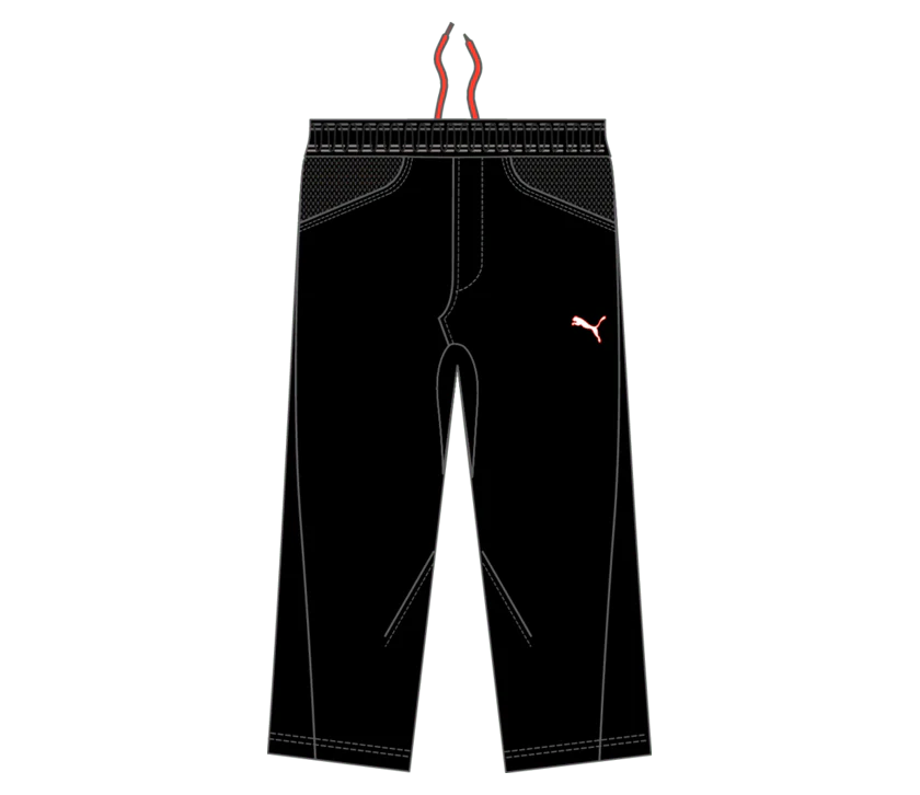 PUMA Womens King Woven 3 4 Pant Black Red