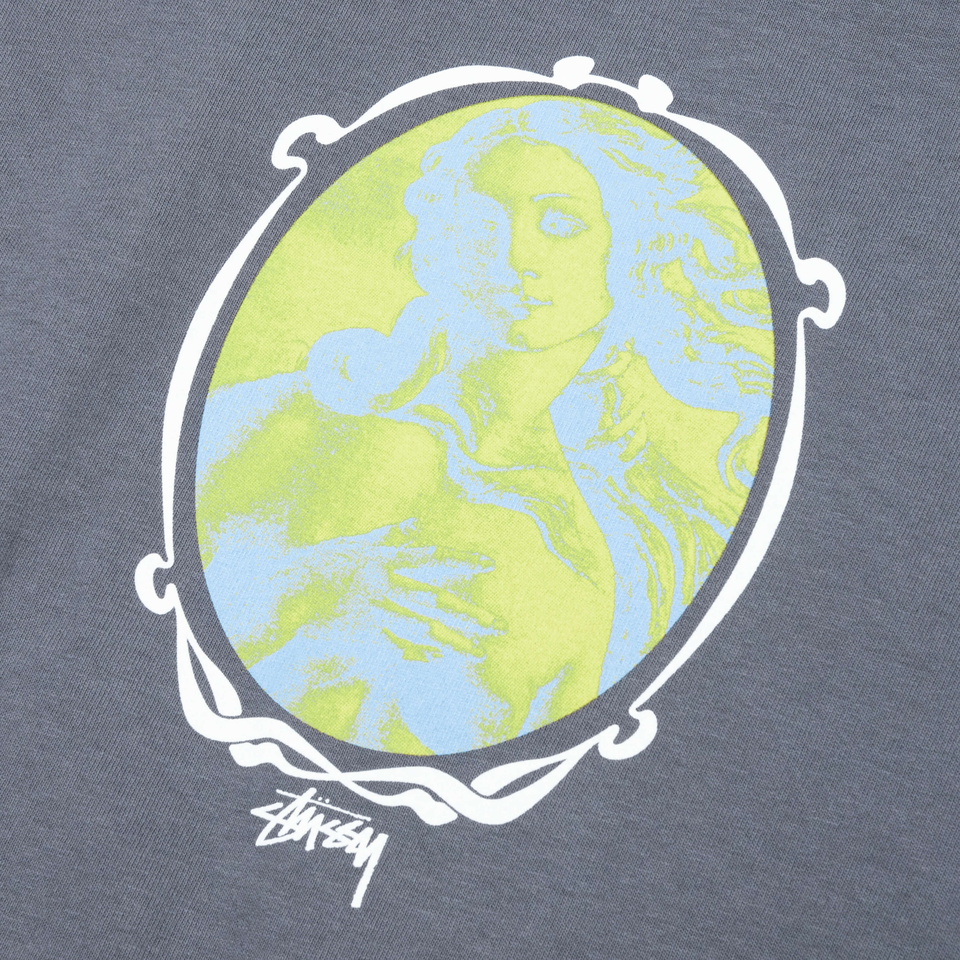 Venus Oval Pig Dyed Tee Indigo