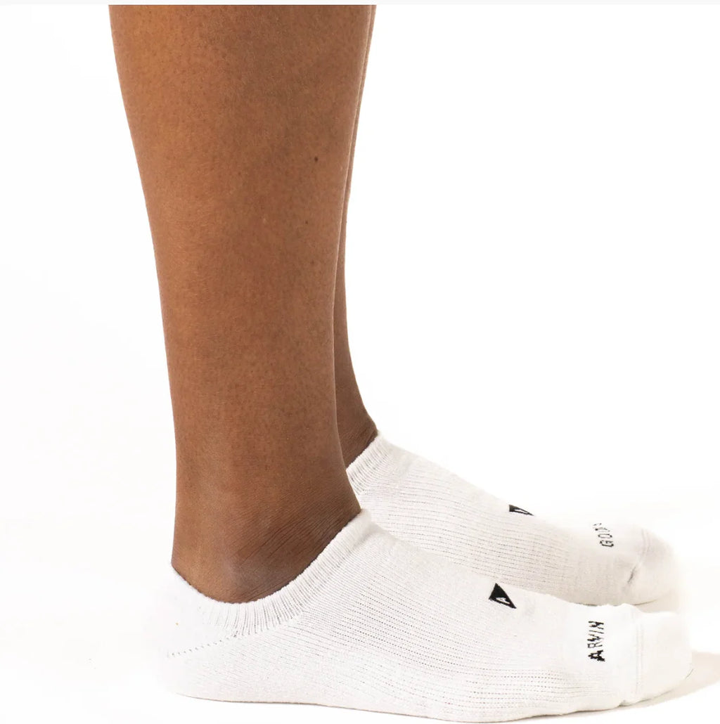 Arvin Goods No Show Socks 3 Pack White