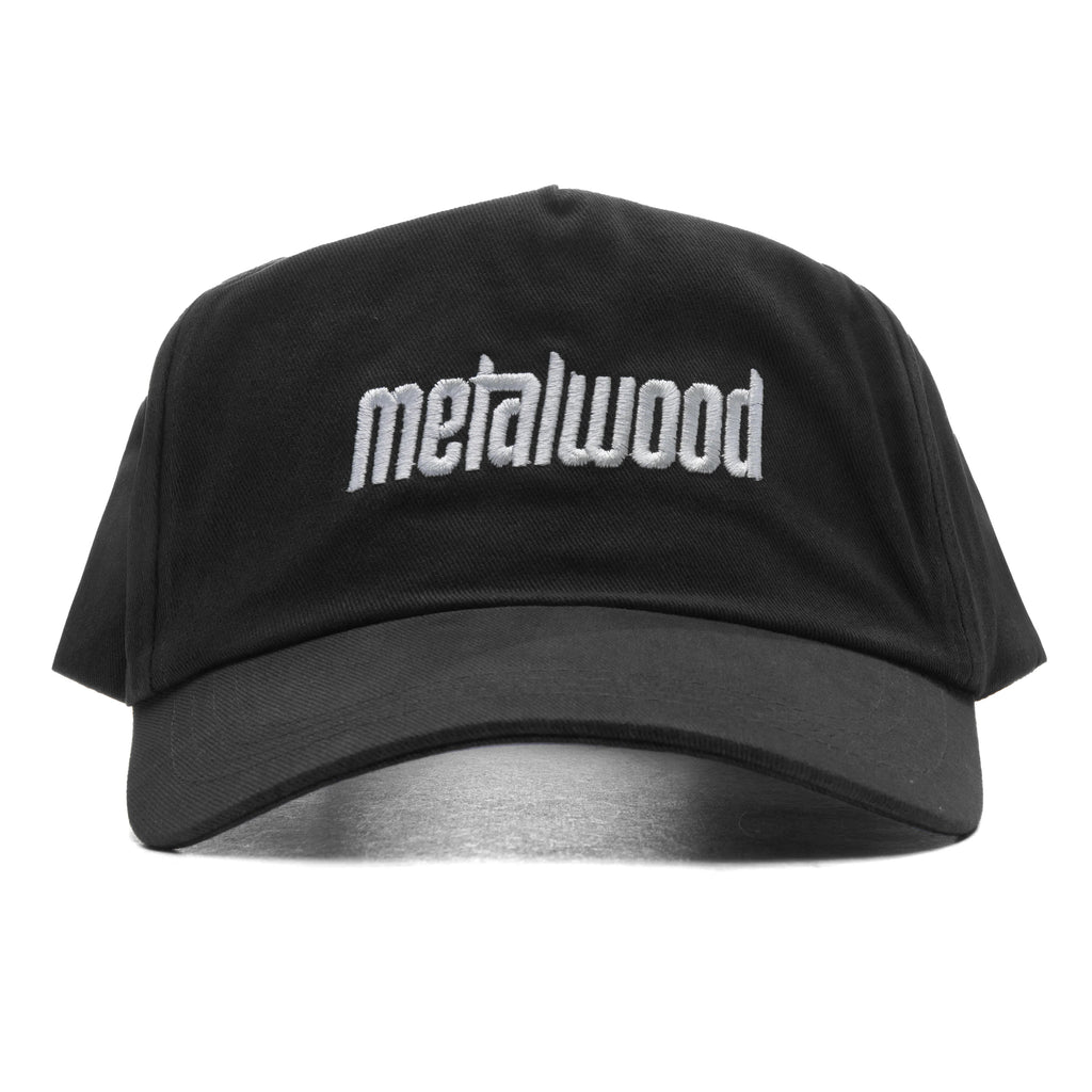 Metal Logo 5 Panel Hat Black