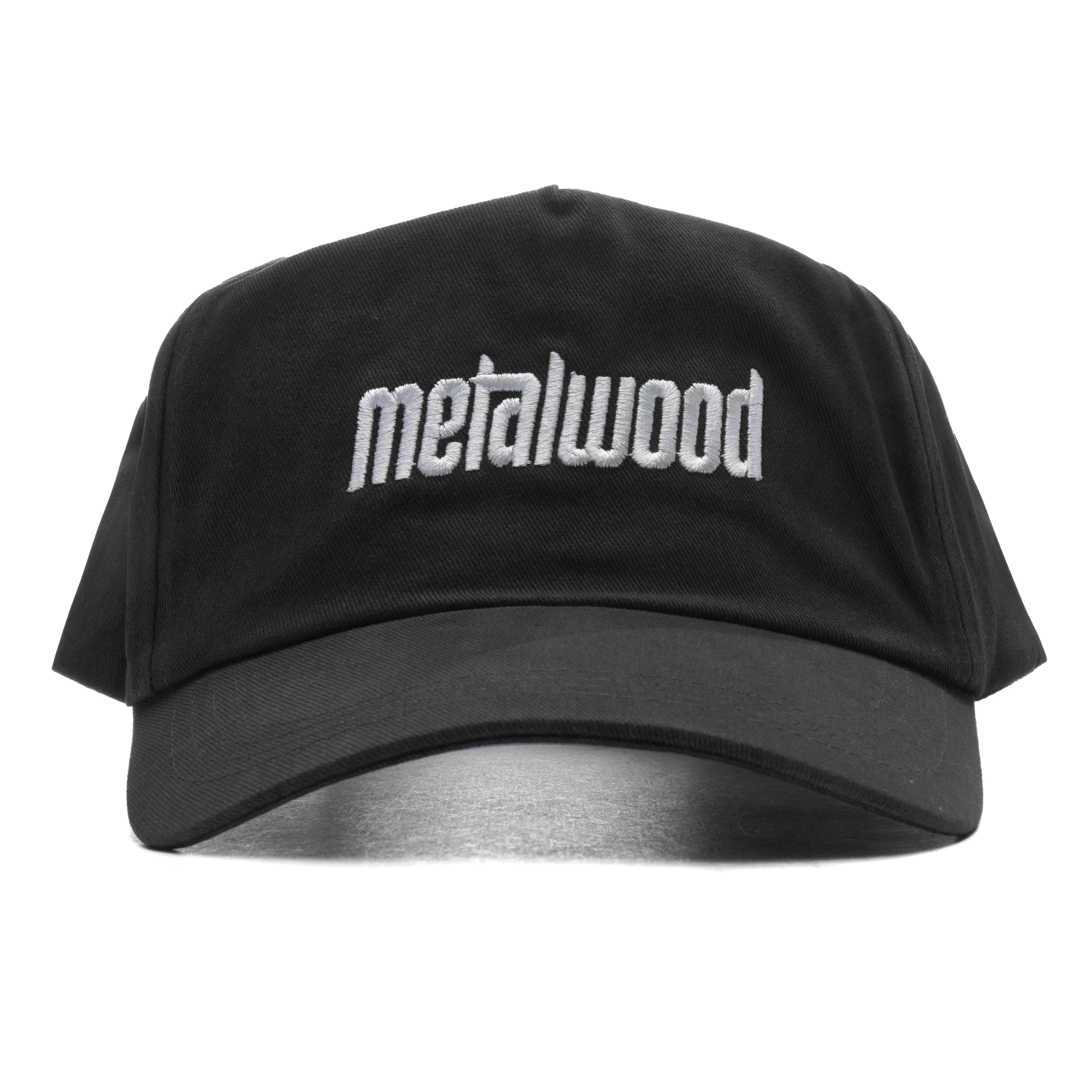 Metal Logo 5 Panel Hat Black