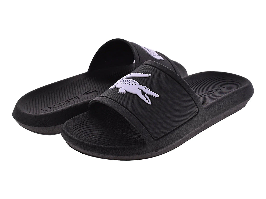 Sandalias Lacoste Croco Slide Negro para Mujer