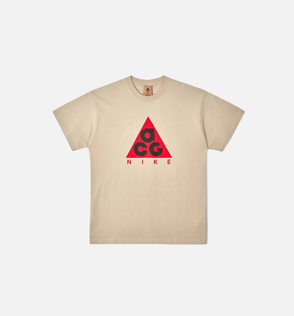 ACG Mens Graphic T Shirt Tan Black Red