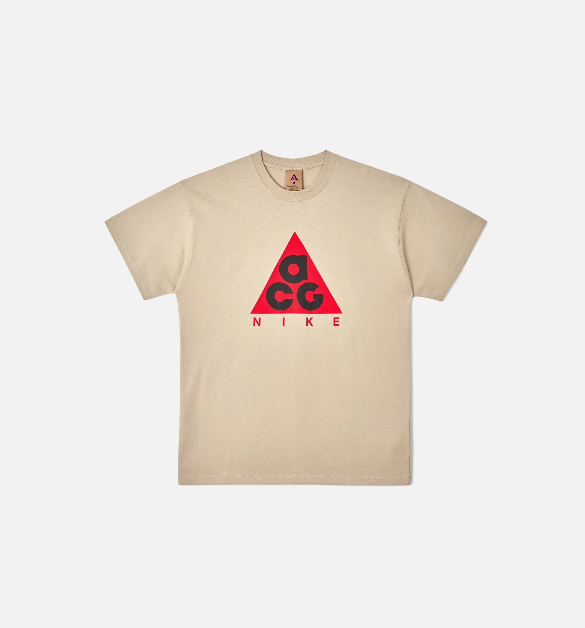 ACG Mens Graphic T Shirt Tan Black Red