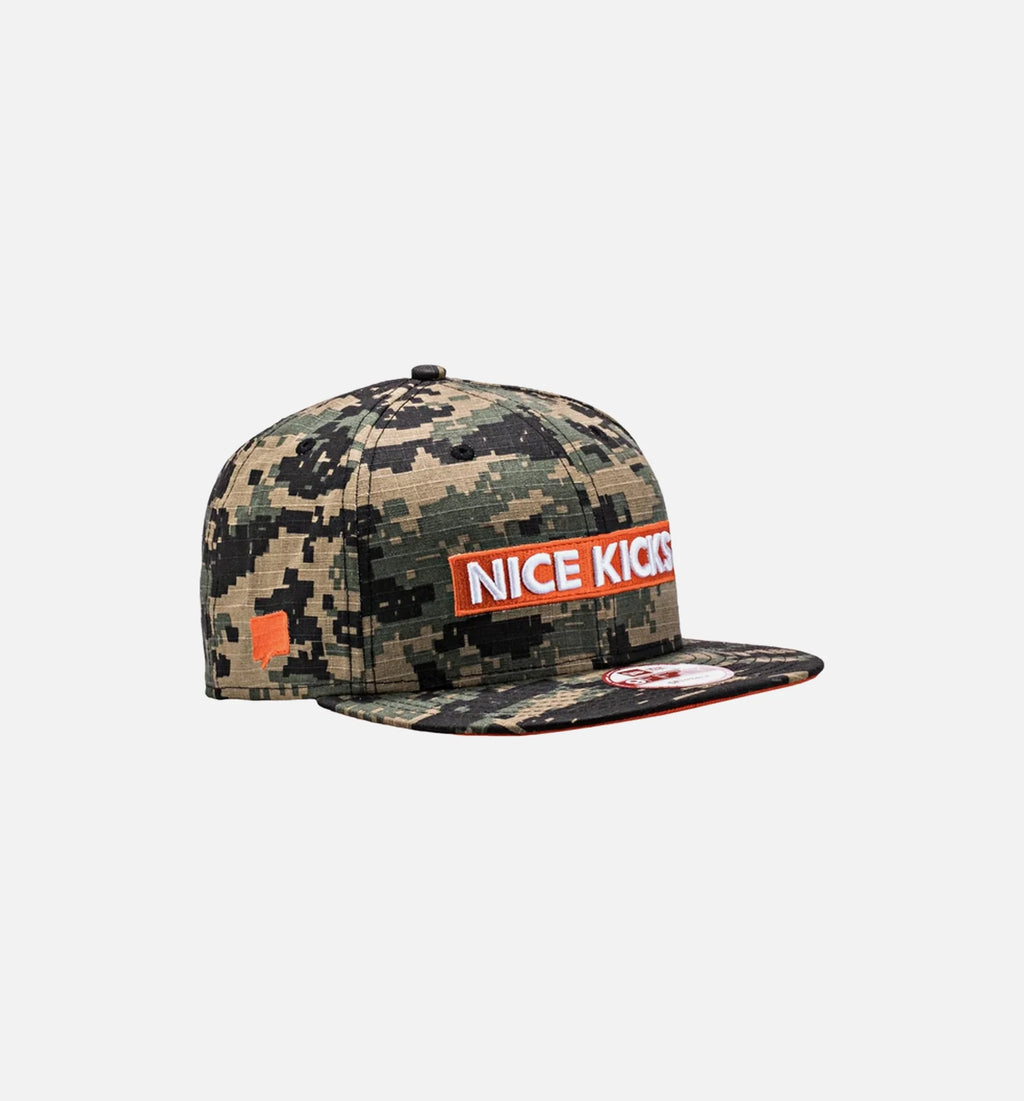 Nice Kicks X New Era Snapback Hat Digicamo Orange