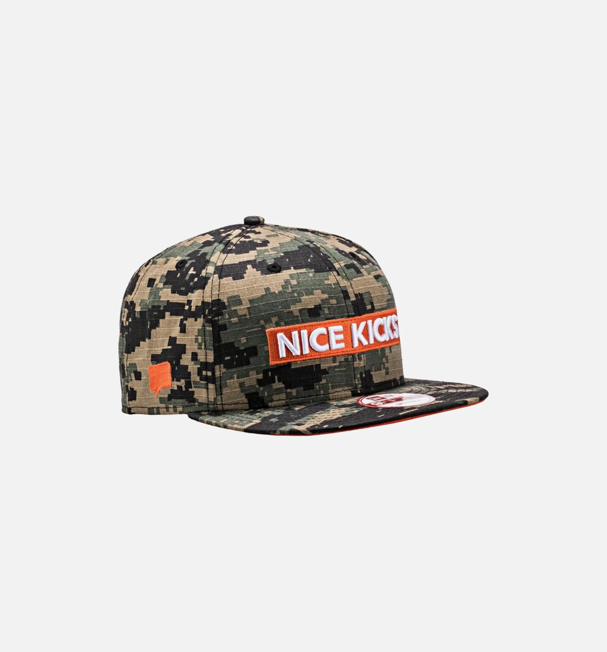 Nice Kicks X New Era Snapback Hat Digicamo Orange