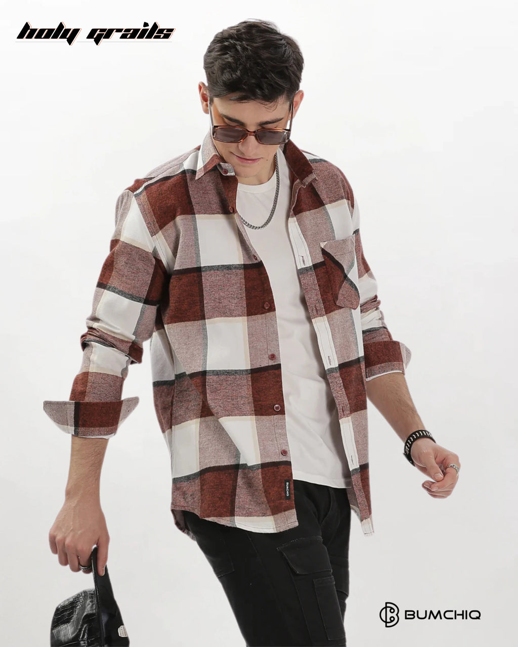 Maroon Flannel Overshirt HG x Bumchiq
