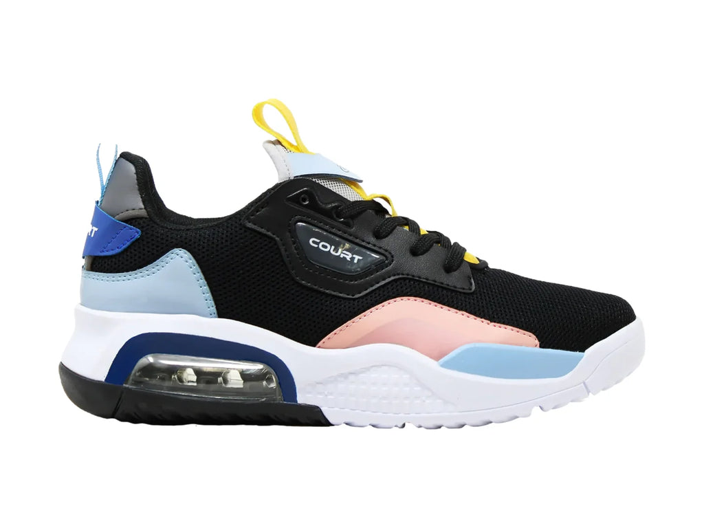 Tenis COURT Negro Multicolor para Mujer
