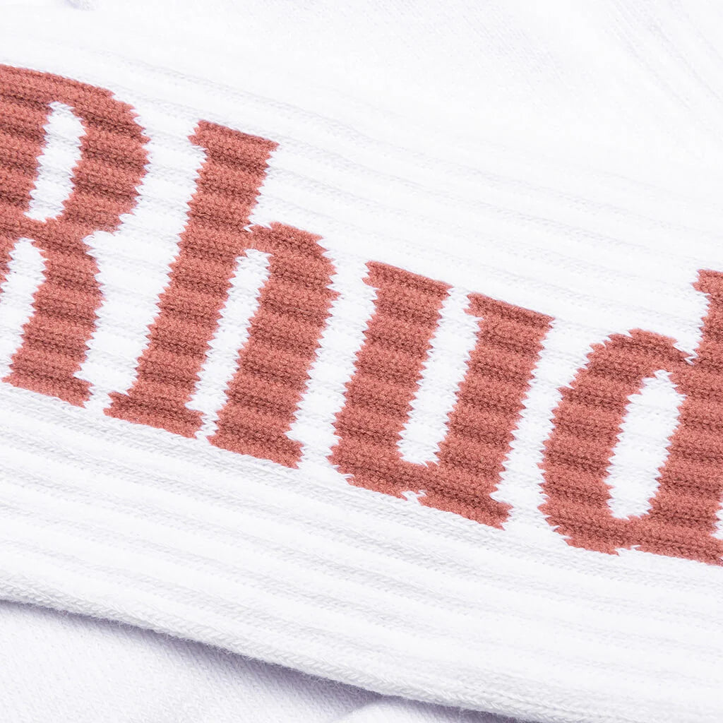 Logo Sock White Mauve