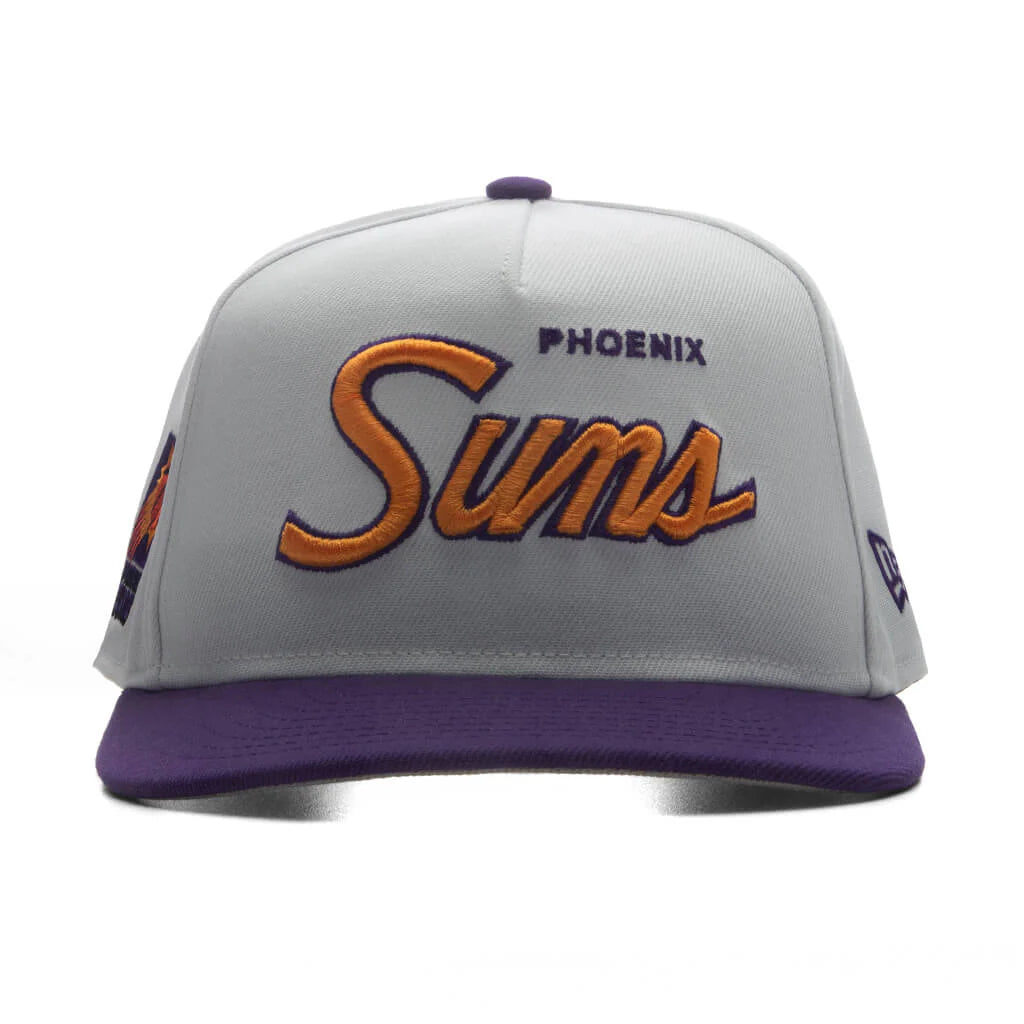 9FIFTY A Frame Curved Hardwood Classics Script Snapback Phoenix Suns