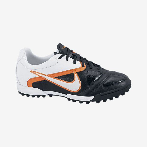 Nike JR CTR360 Libretto II TF Turf Soccer Cleats Black White Orange