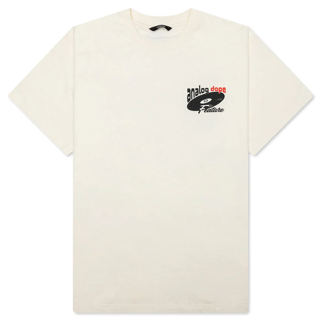Feature x Analog Dope Spin Vinyl Tee Cannoli Cream