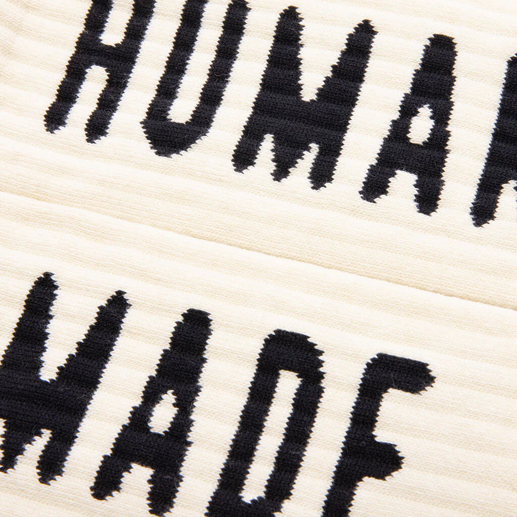 HM Logo Socks White