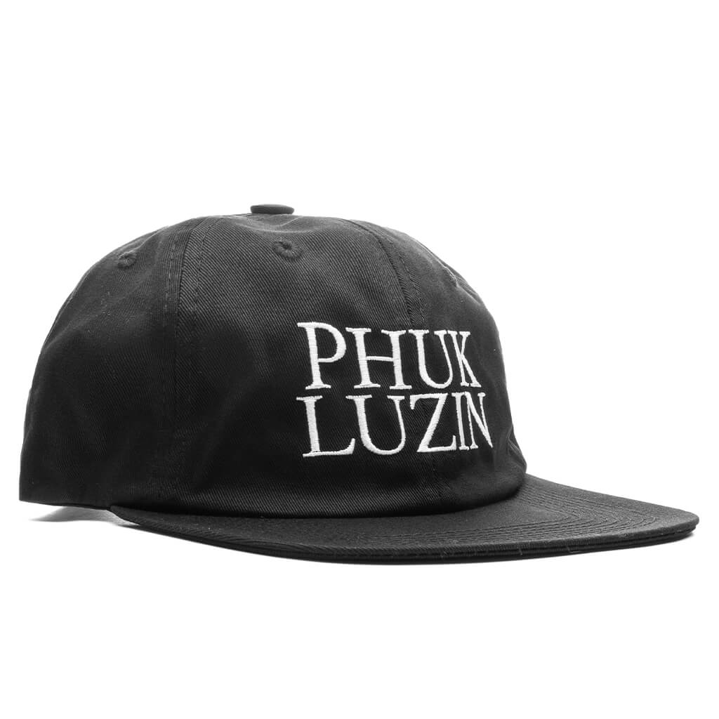 Phuk Luzin 6 Panel Strapback Hat Black