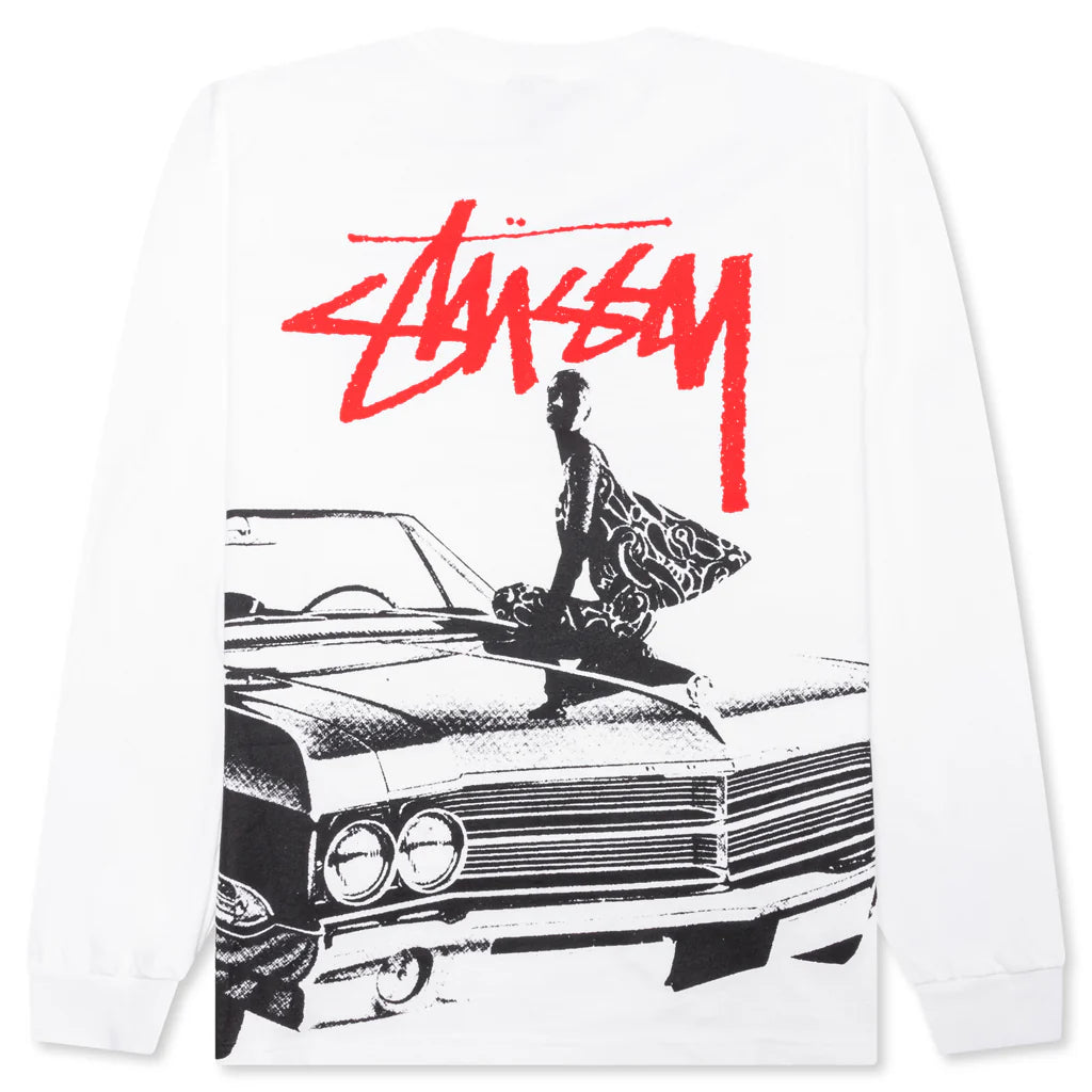 Beat Crazy L S Tee White