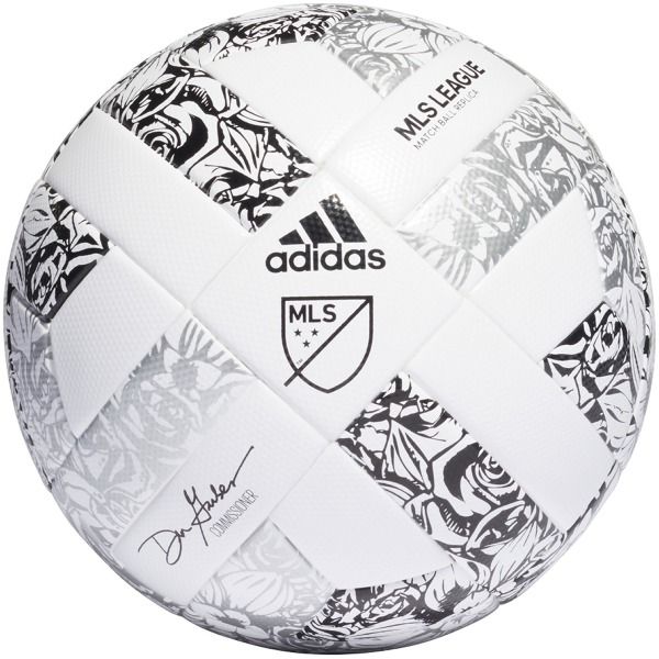 adidas MLS League NFHS Soccer Ball White Silver Black