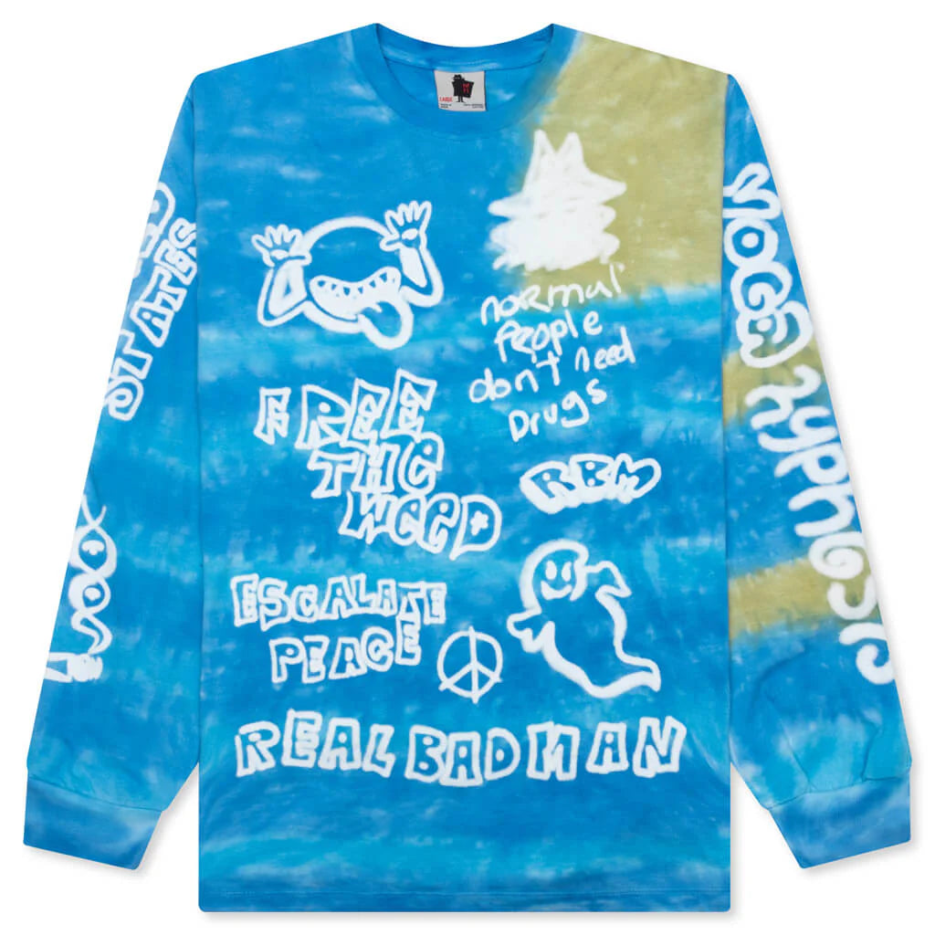 Youth Party L S Tee Blue Tie Dye
