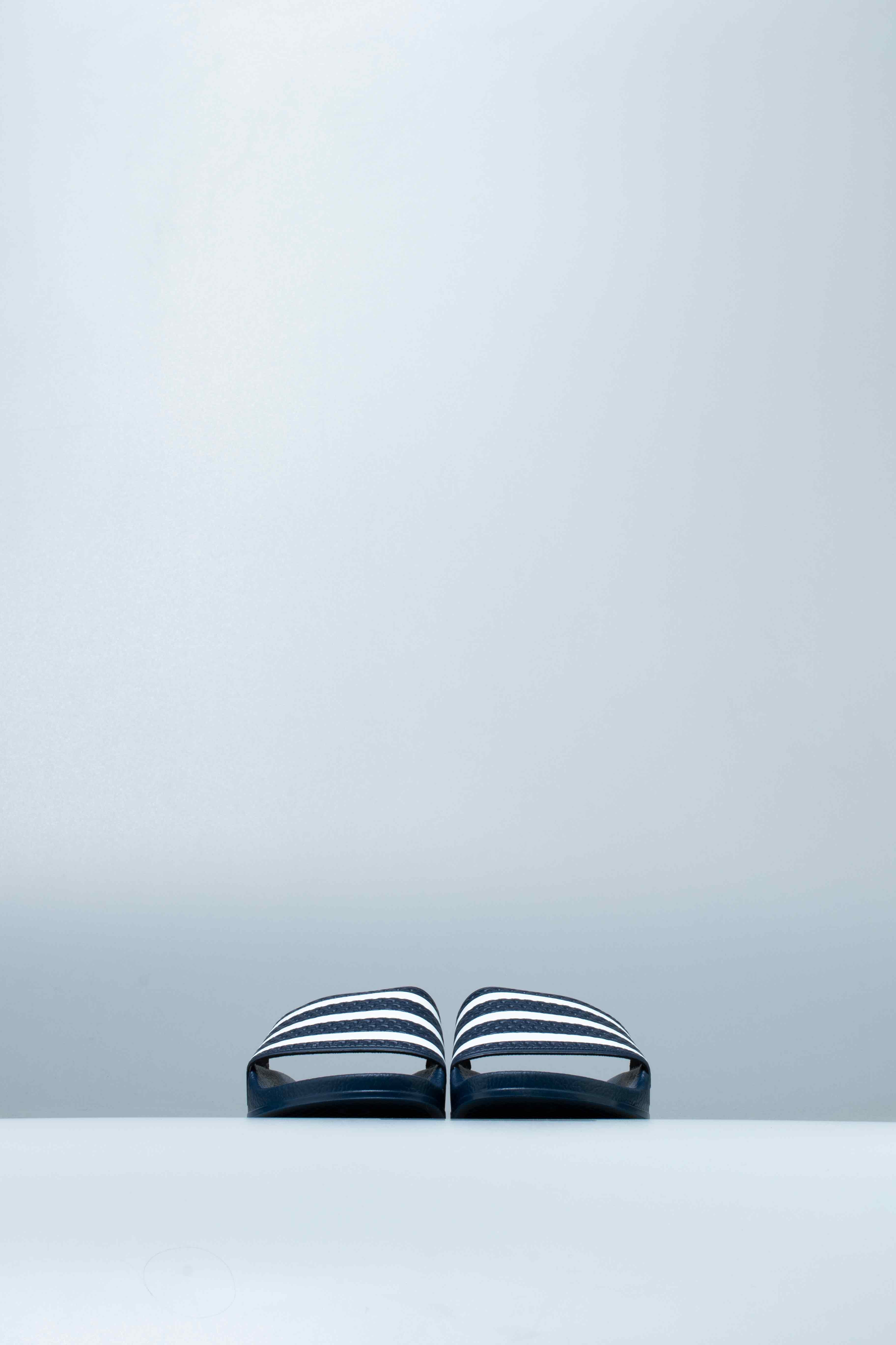 Adilette Slide Sandals Mens Blue White