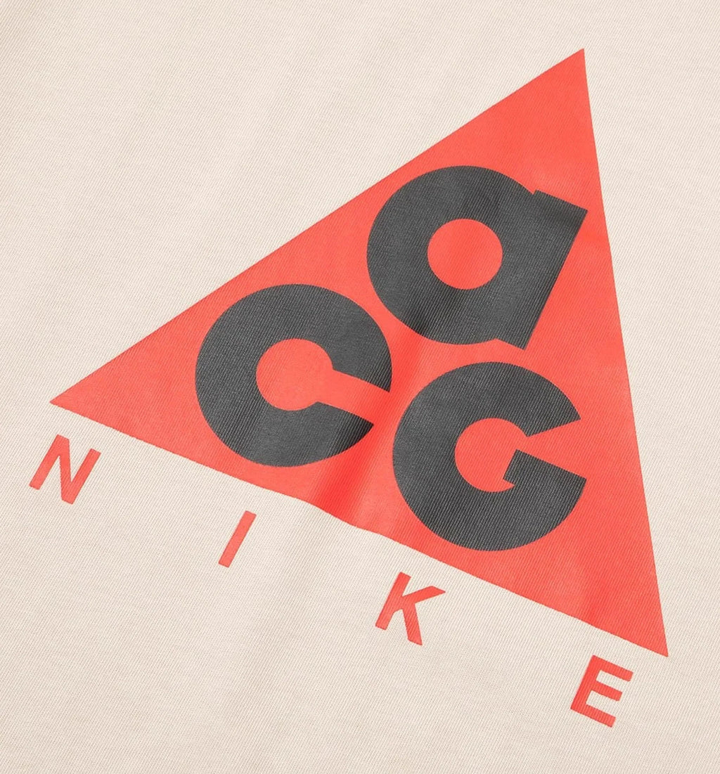 ACG Mens Graphic T Shirt Tan Black Red
