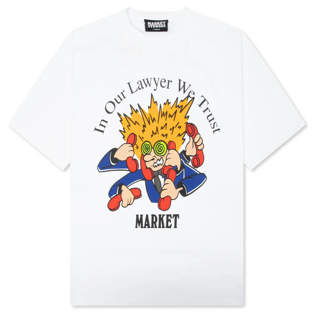 Lawyer We Trust T Shirt White