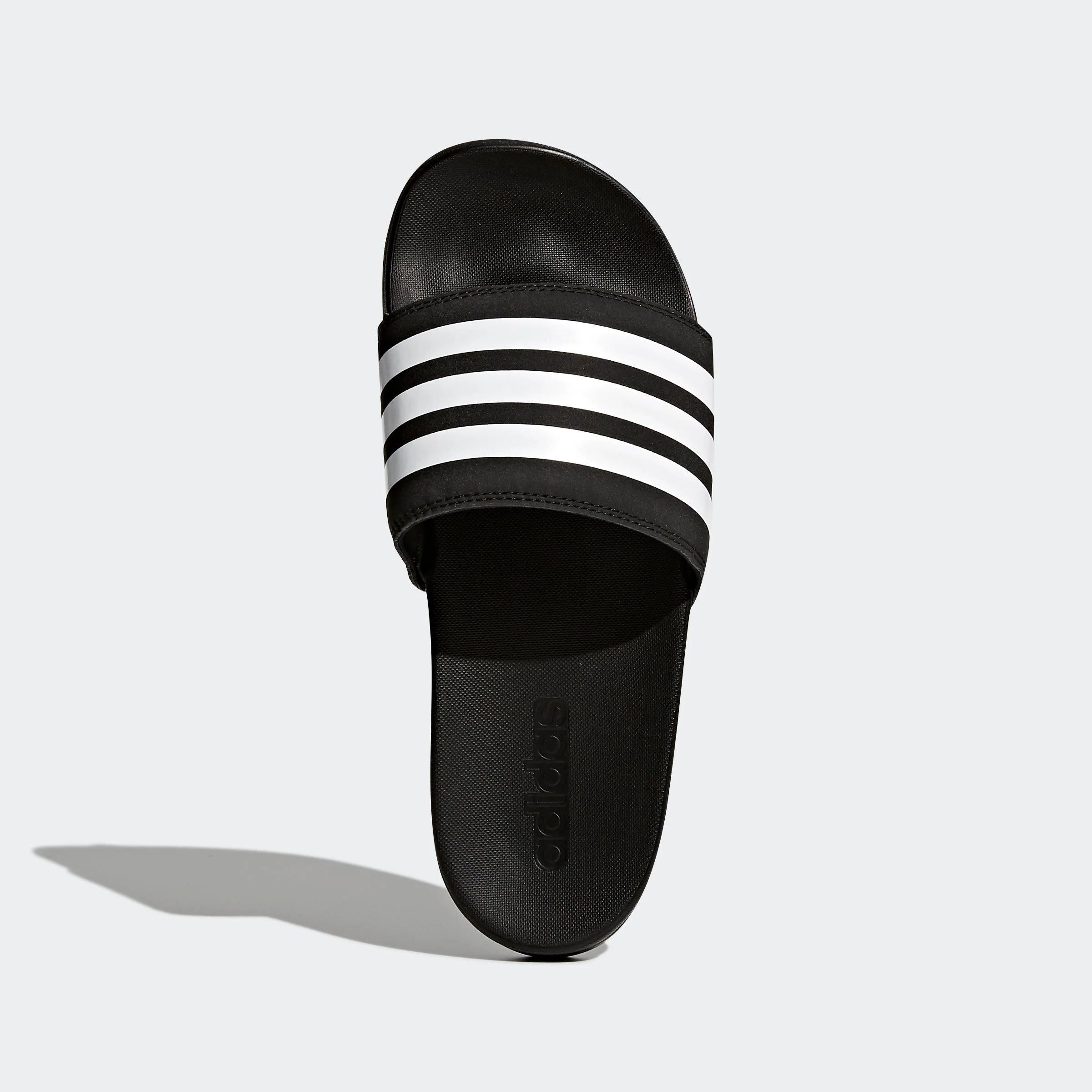 adidas Womens Adilette Comfort Slides Black White