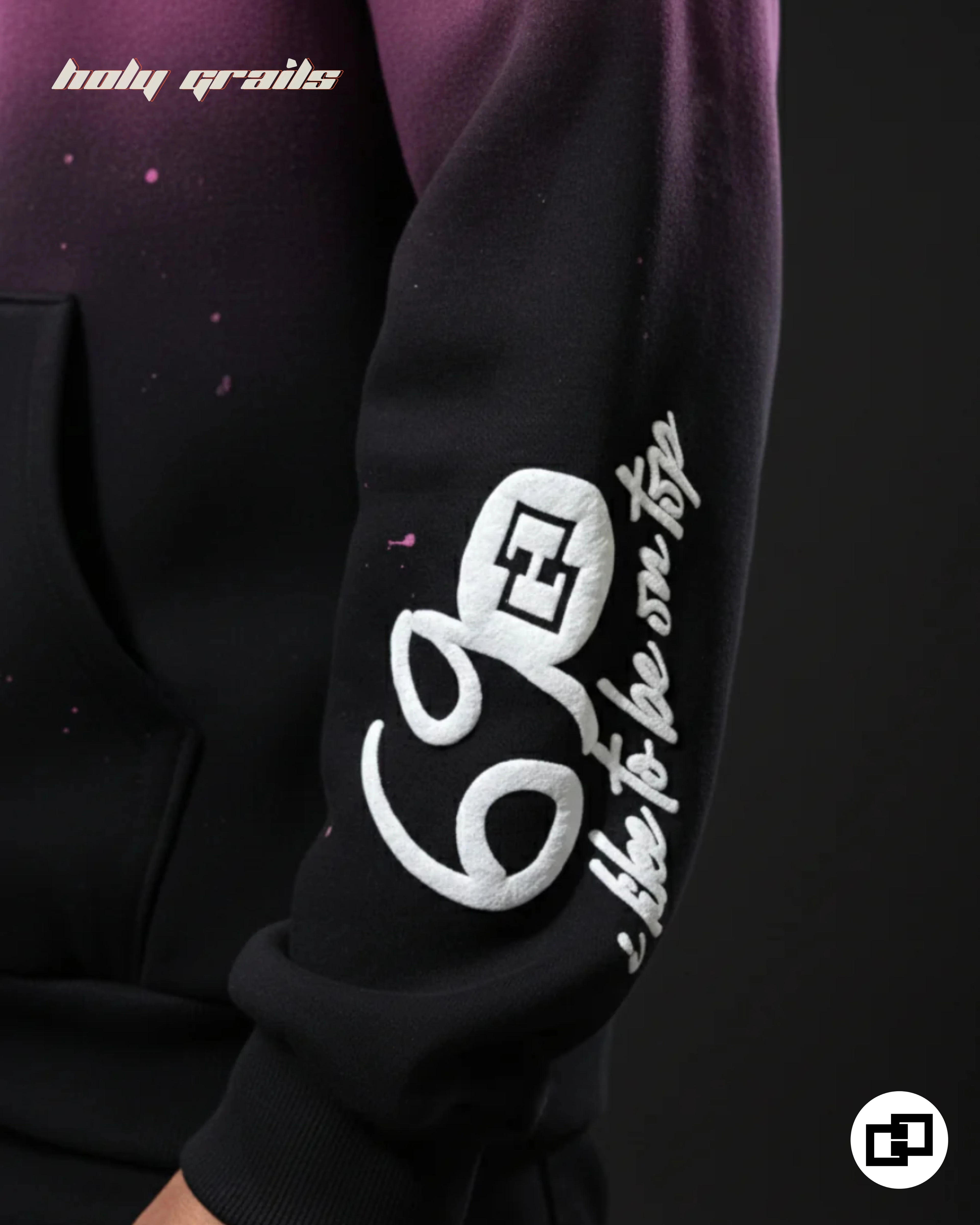 See You At Top Pink To Black Ombre Hoodie HG x Grey Hound