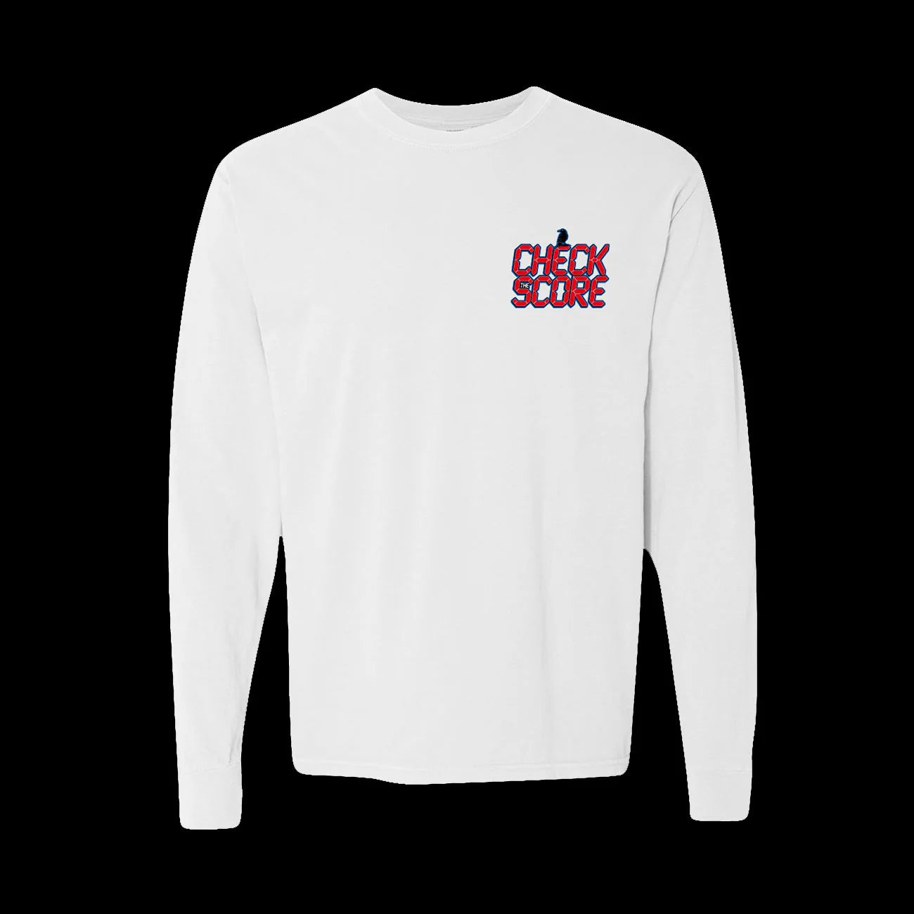 Two18 Check The Score Long Sleeve Tee White