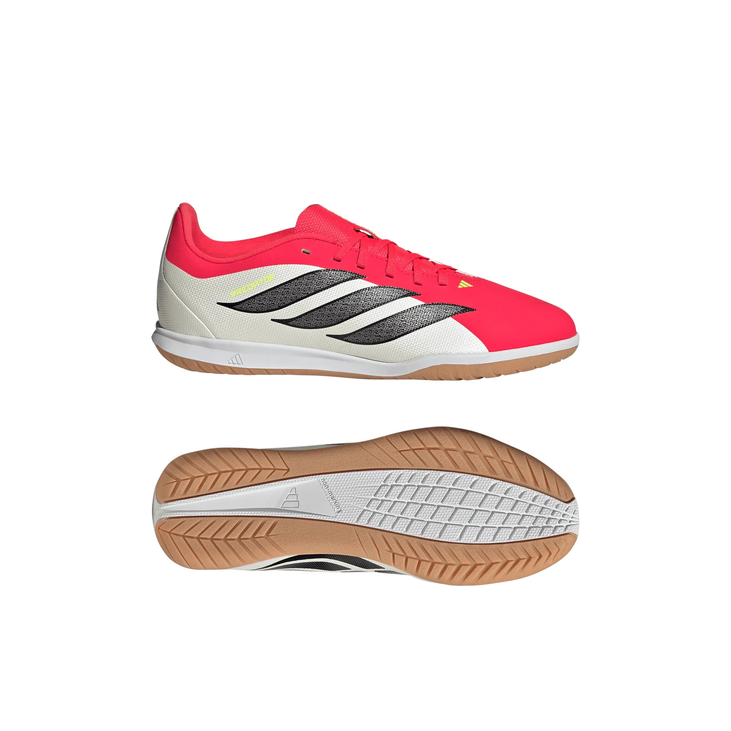 adidas Predator Club Sala IN Indoor Youth Soccer Shoes Red Black White