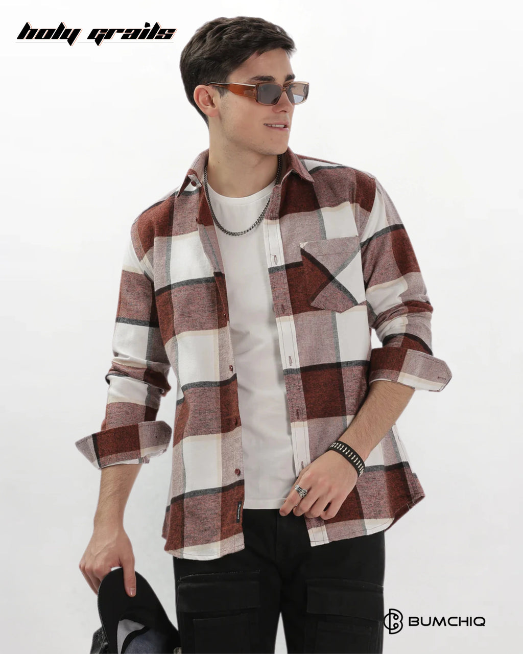 Maroon Flannel Overshirt HG x Bumchiq