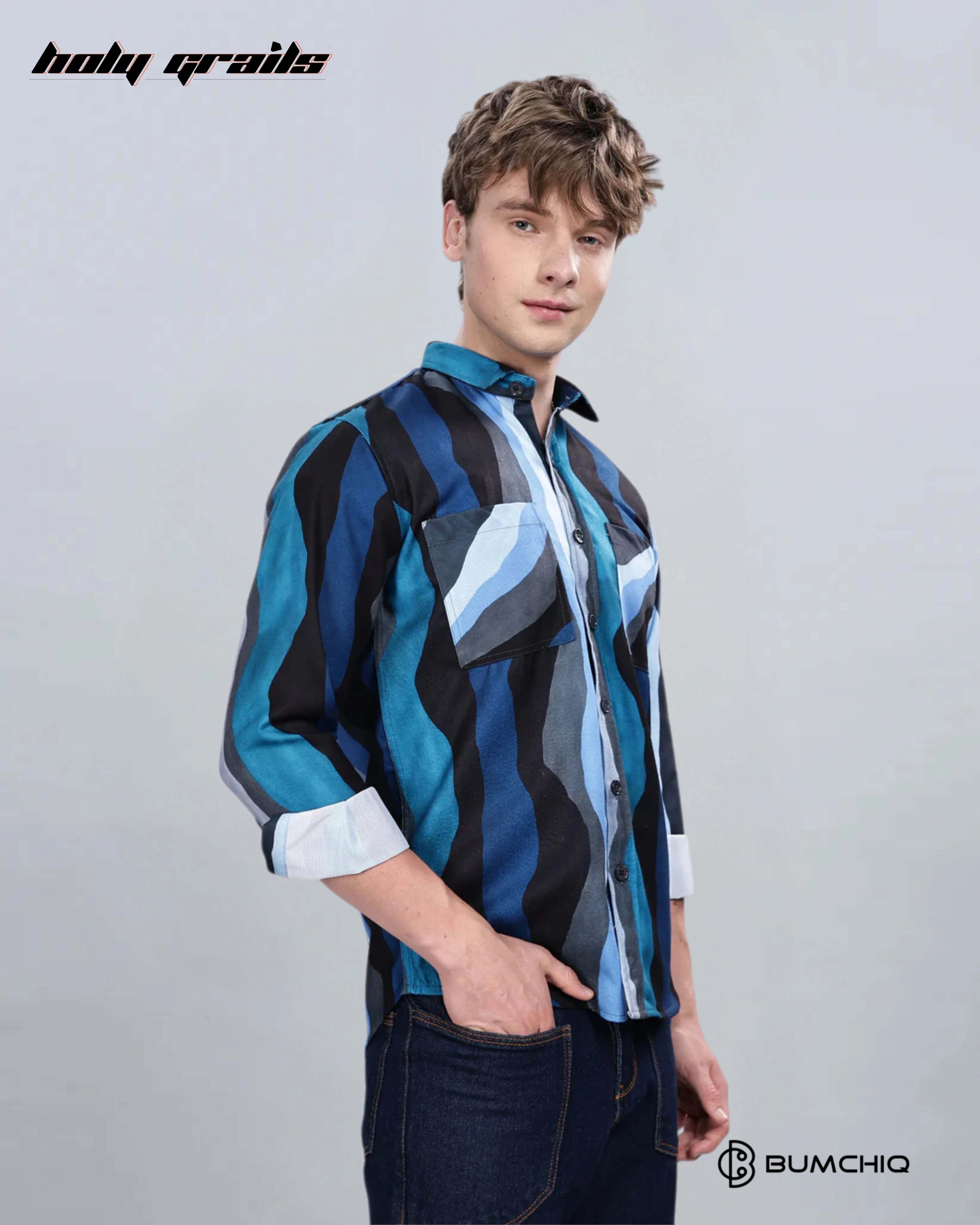 Blue Wavy Overshirt HG x Bumchiq